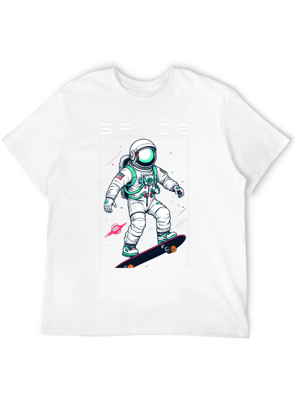 Space Astronaut Skateboard T-Shirt