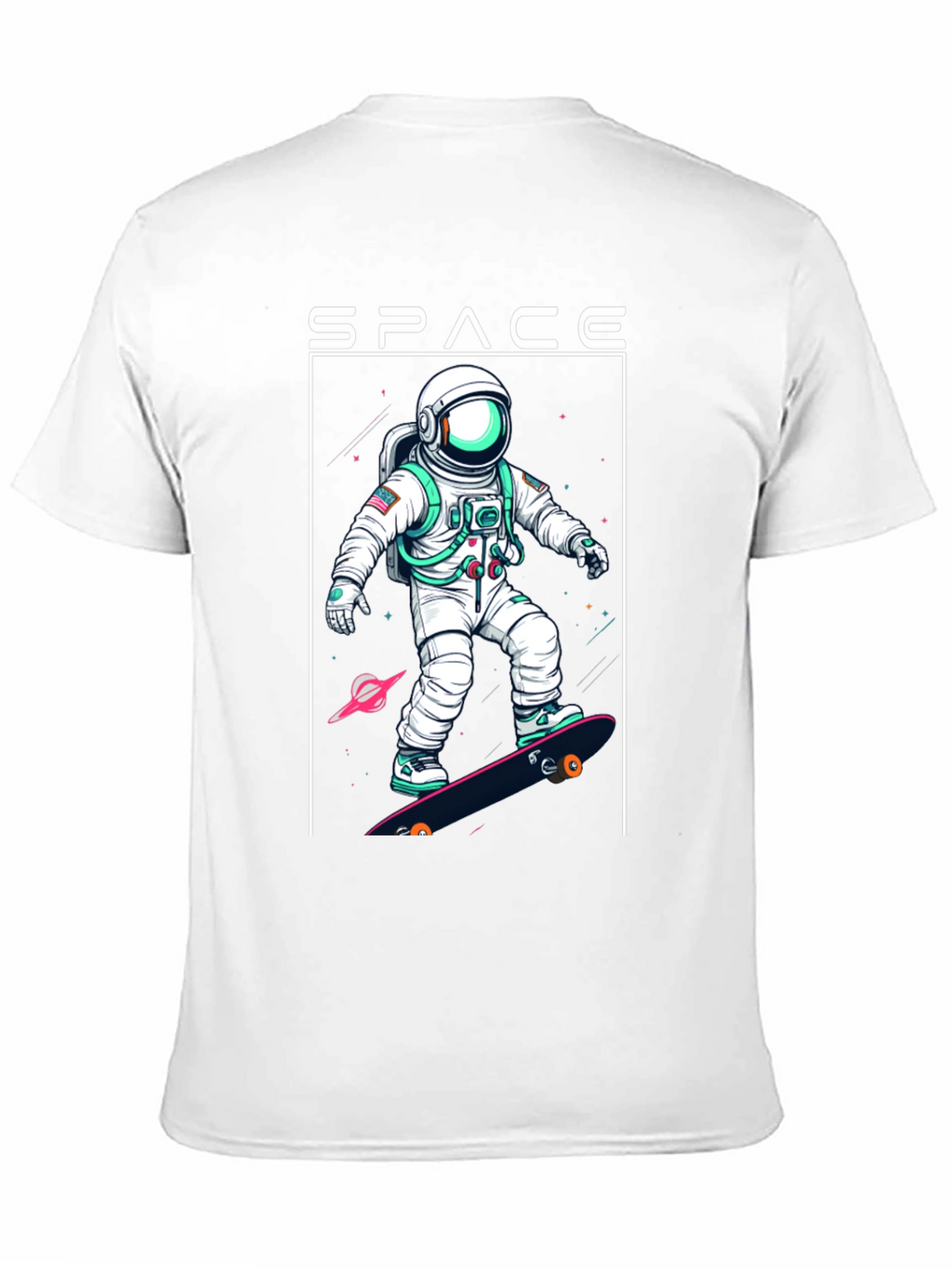Space Astronaut Skateboard T-Shirt