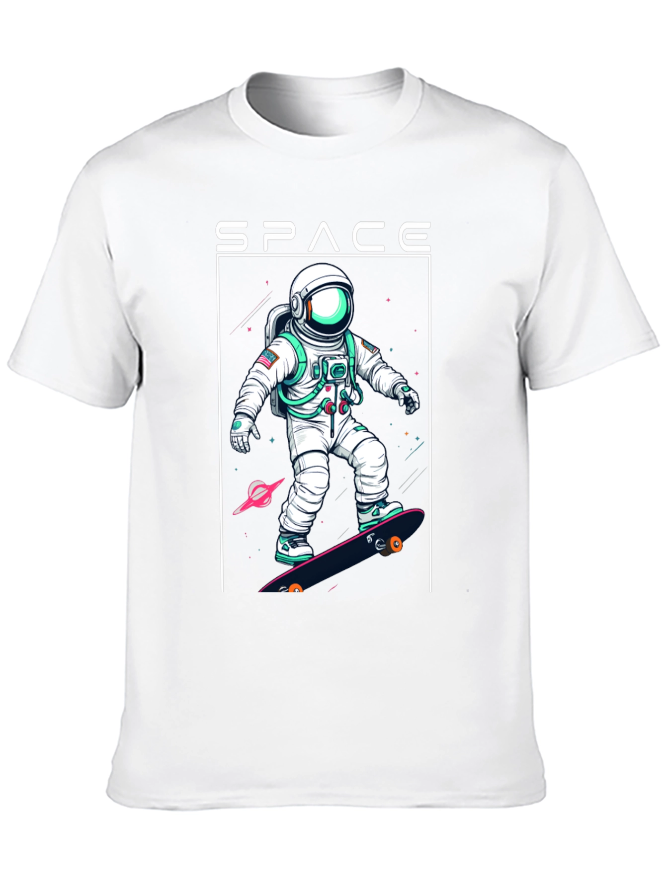 Space Astronaut Skateboard T-Shirt