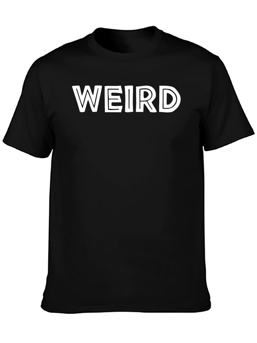 Weird Graphic Print Black T-Shirt