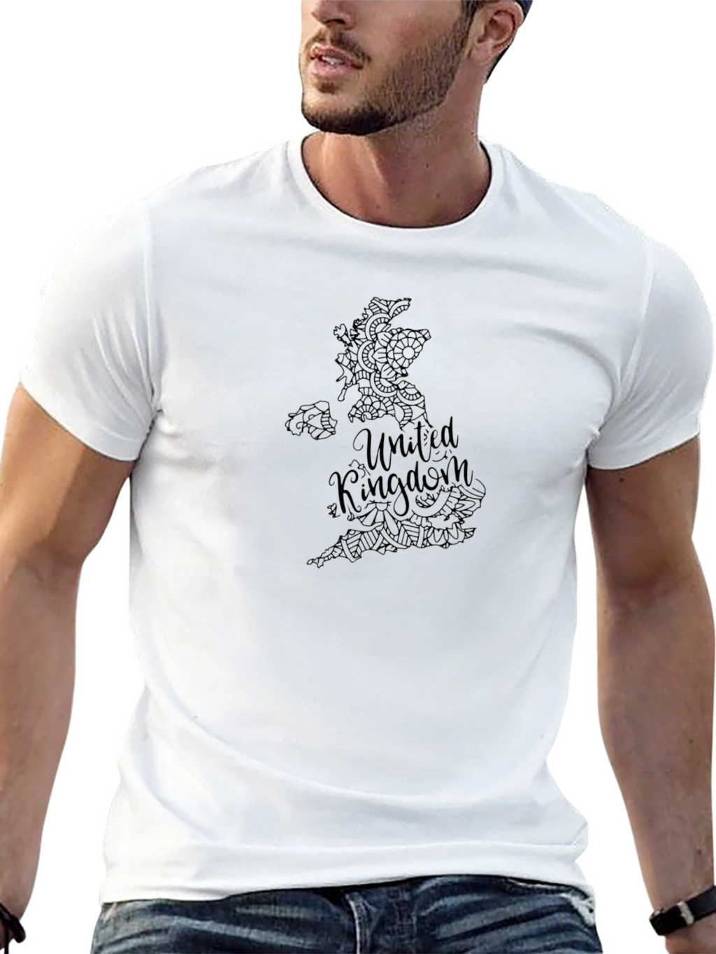 United Kingdom Map Graphic Tee - Black