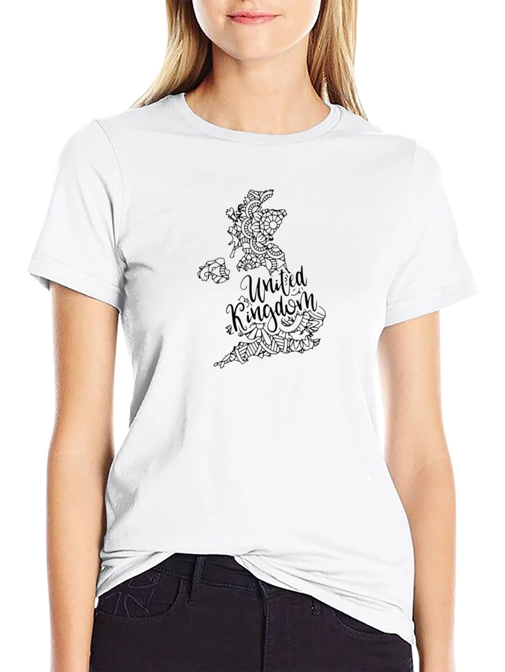 United Kingdom Map Graphic Tee - Black