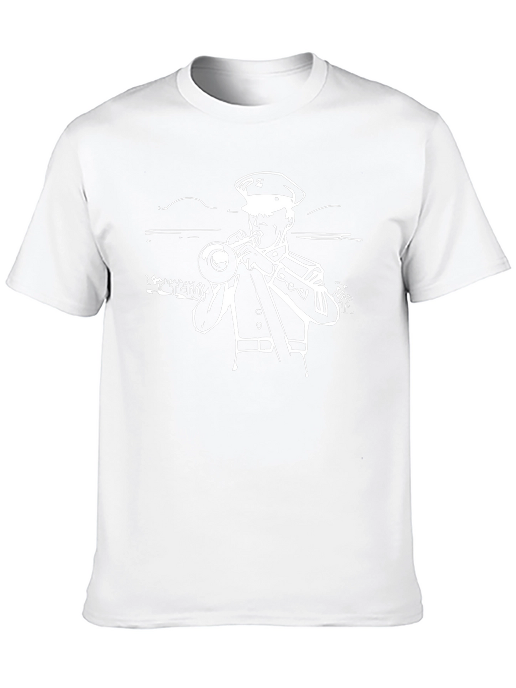 Marching Band Trumpet Player Graphic Tee - Black