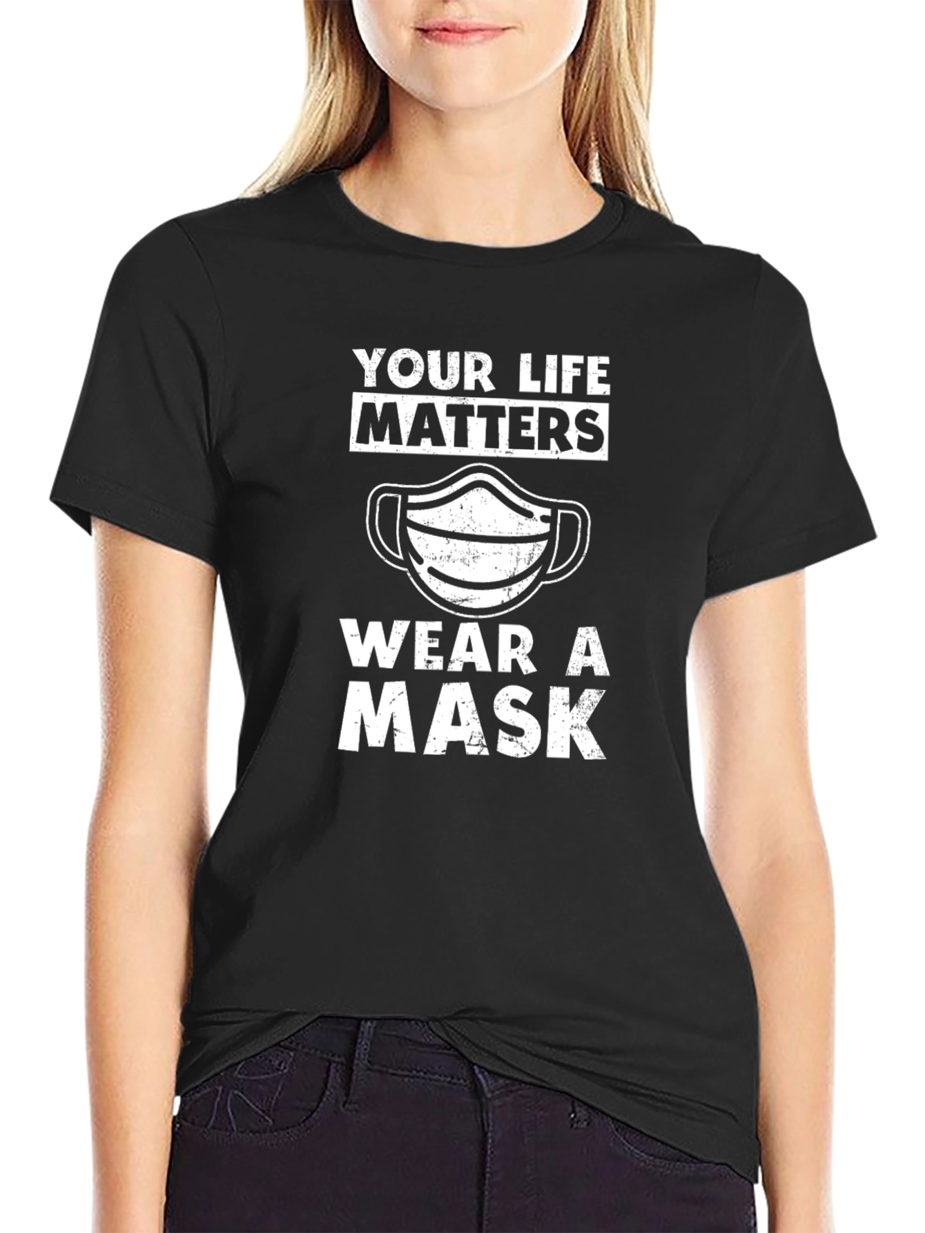 Your Life Matters Wear a Mask Graphic T-Shirt