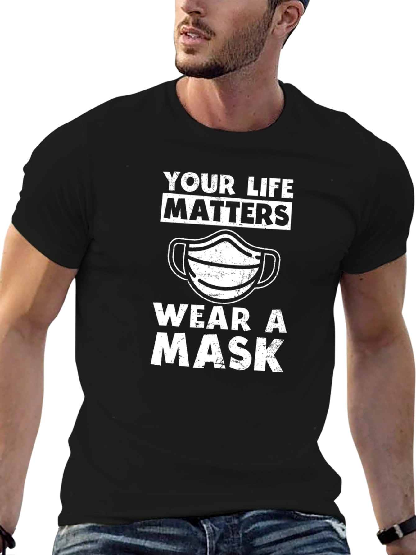 Your Life Matters Wear a Mask Graphic T-Shirt