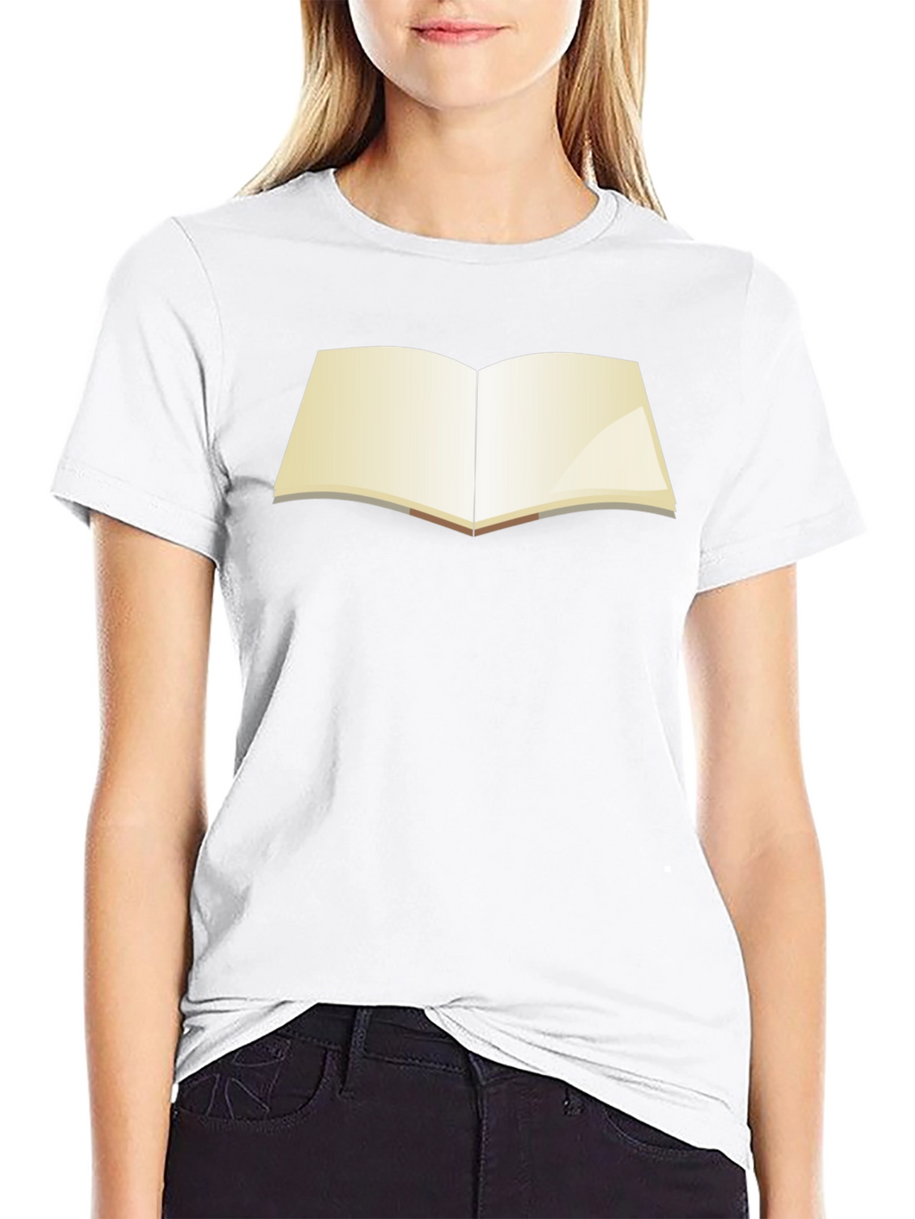 Open Book Graphic T-Shirt - Black Unisex Tee