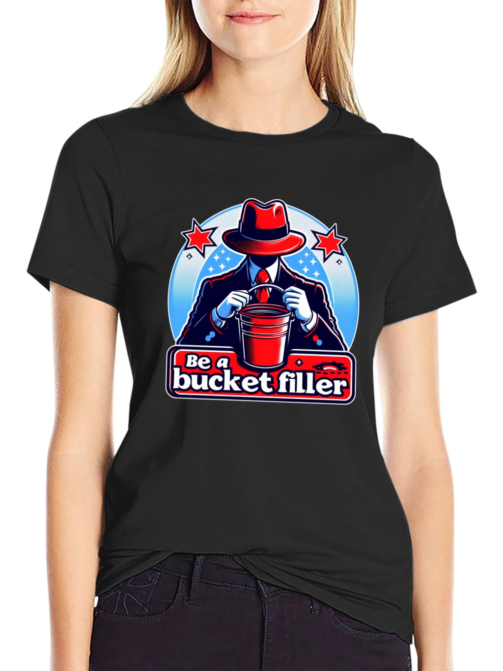 Be a Bucket Filler Graphic T-Shirt - Black