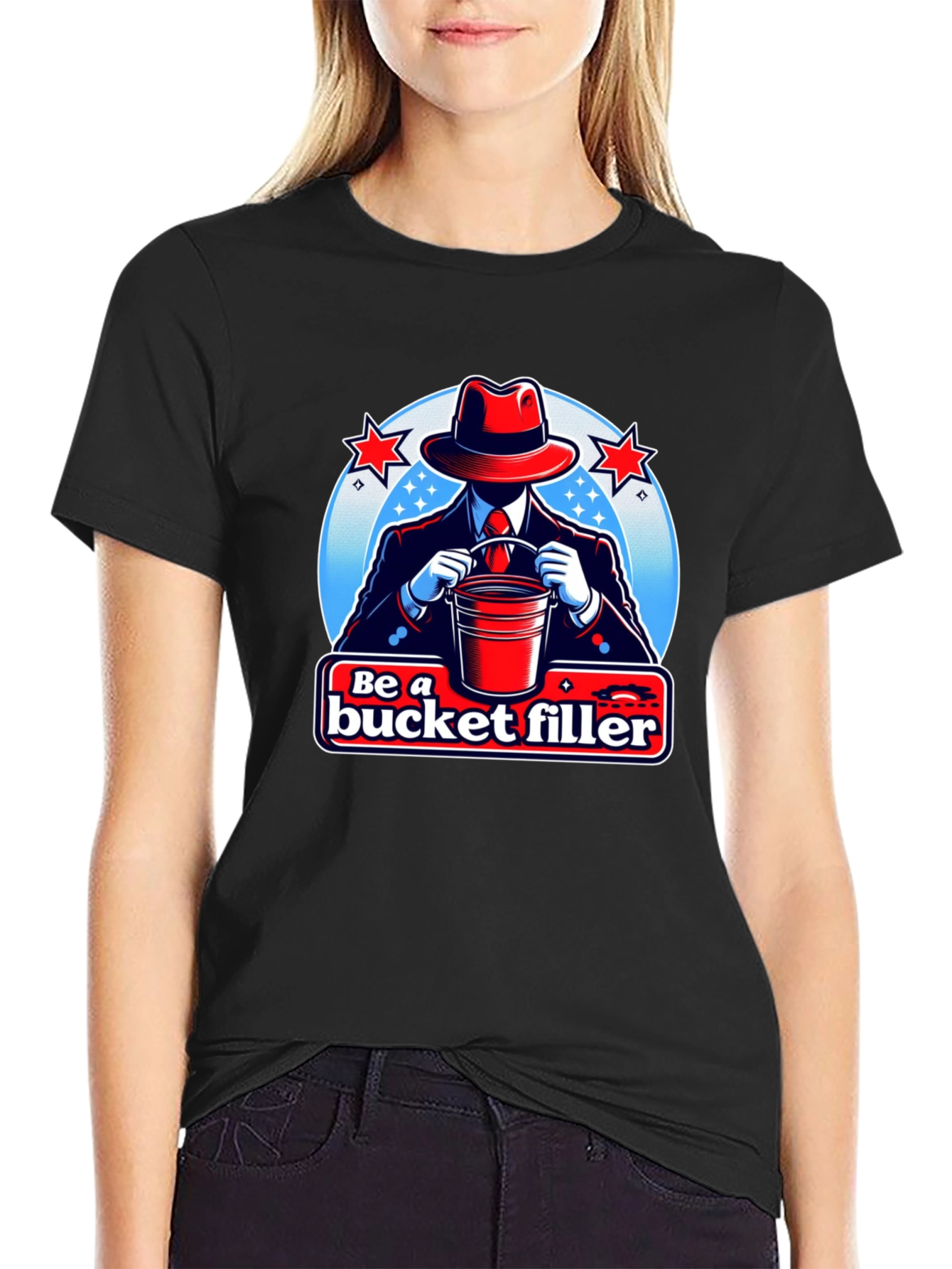 Be a Bucket Filler Graphic T-Shirt - Black