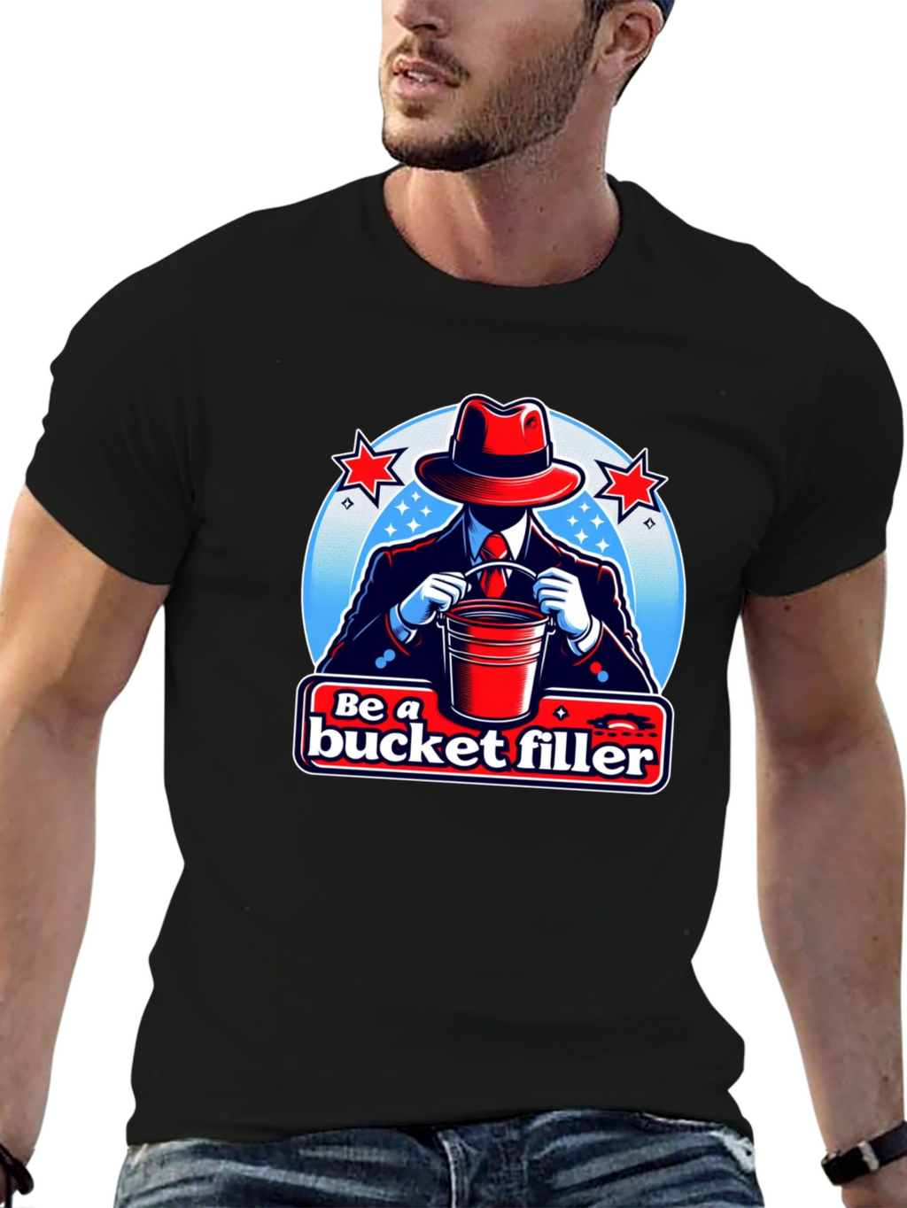 Be a Bucket Filler Graphic T-Shirt - Black