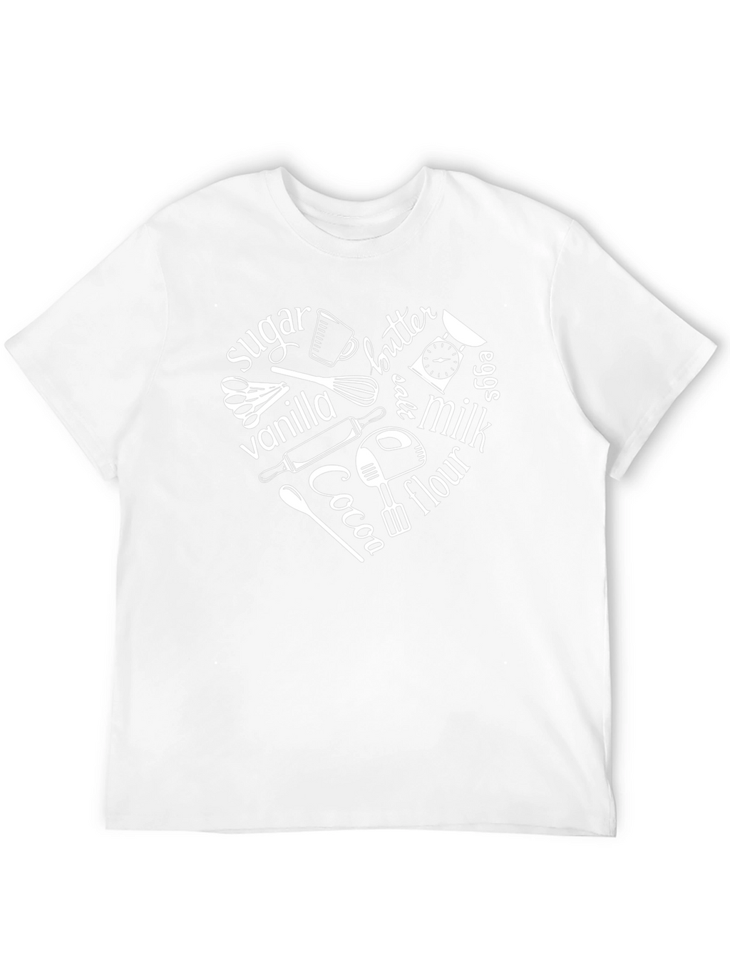 Baking Ingredients Heart Graphic T-Shirt