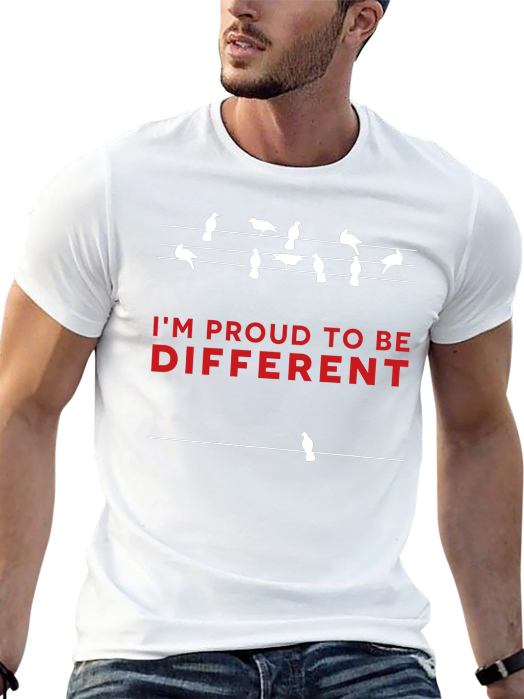 Im Proud to Be Different T-Shirt - Bird Design