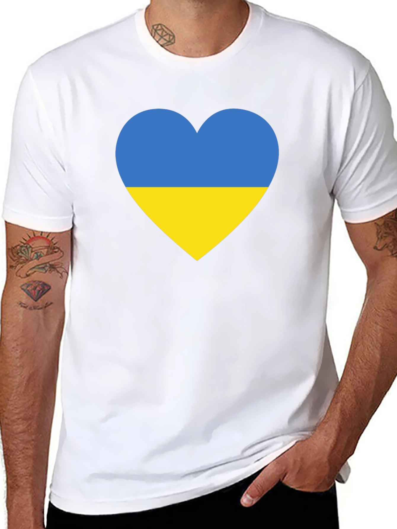 Ukraine Flag Heart T-Shirt