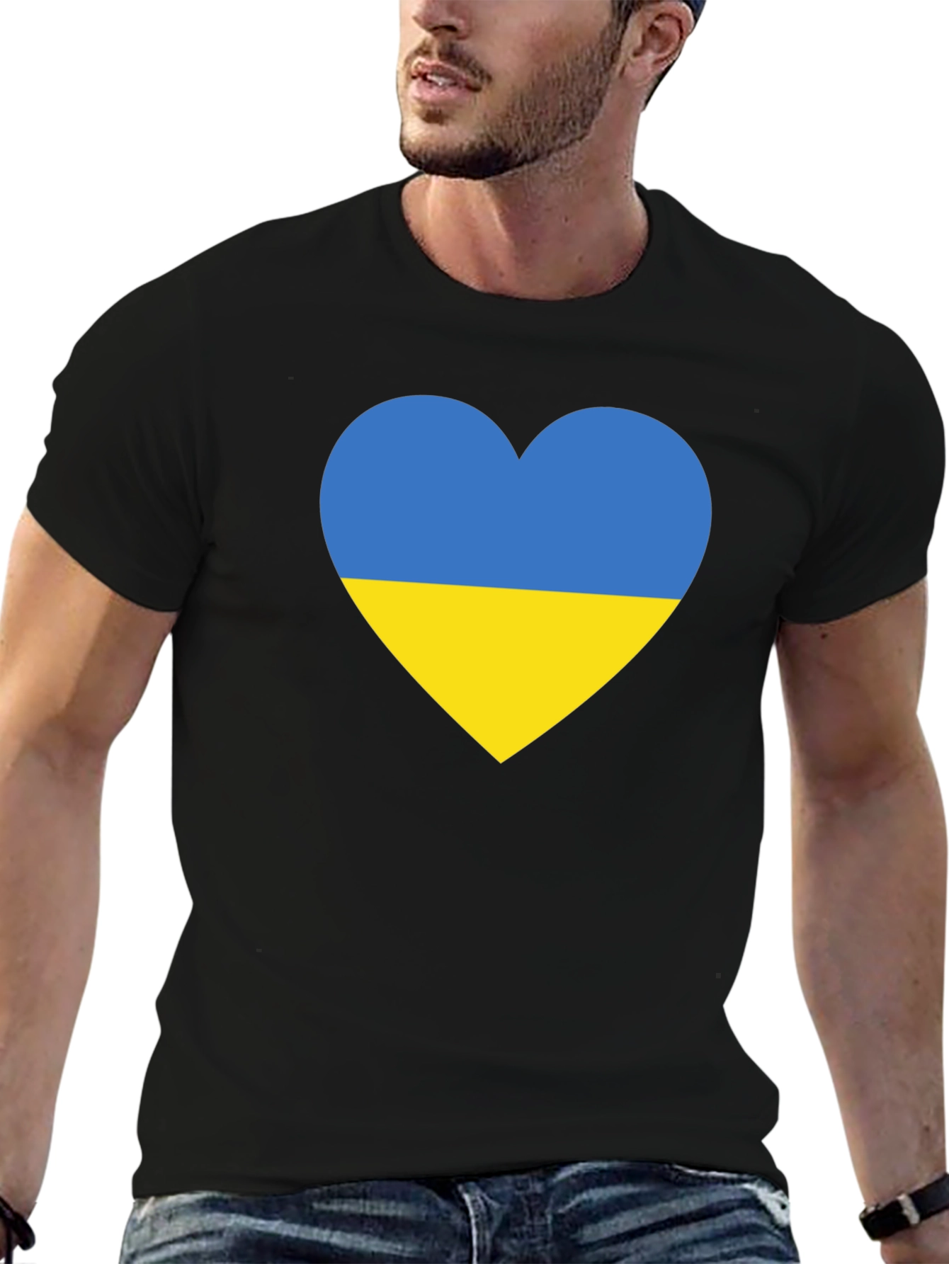 Ukraine Flag Heart T-Shirt