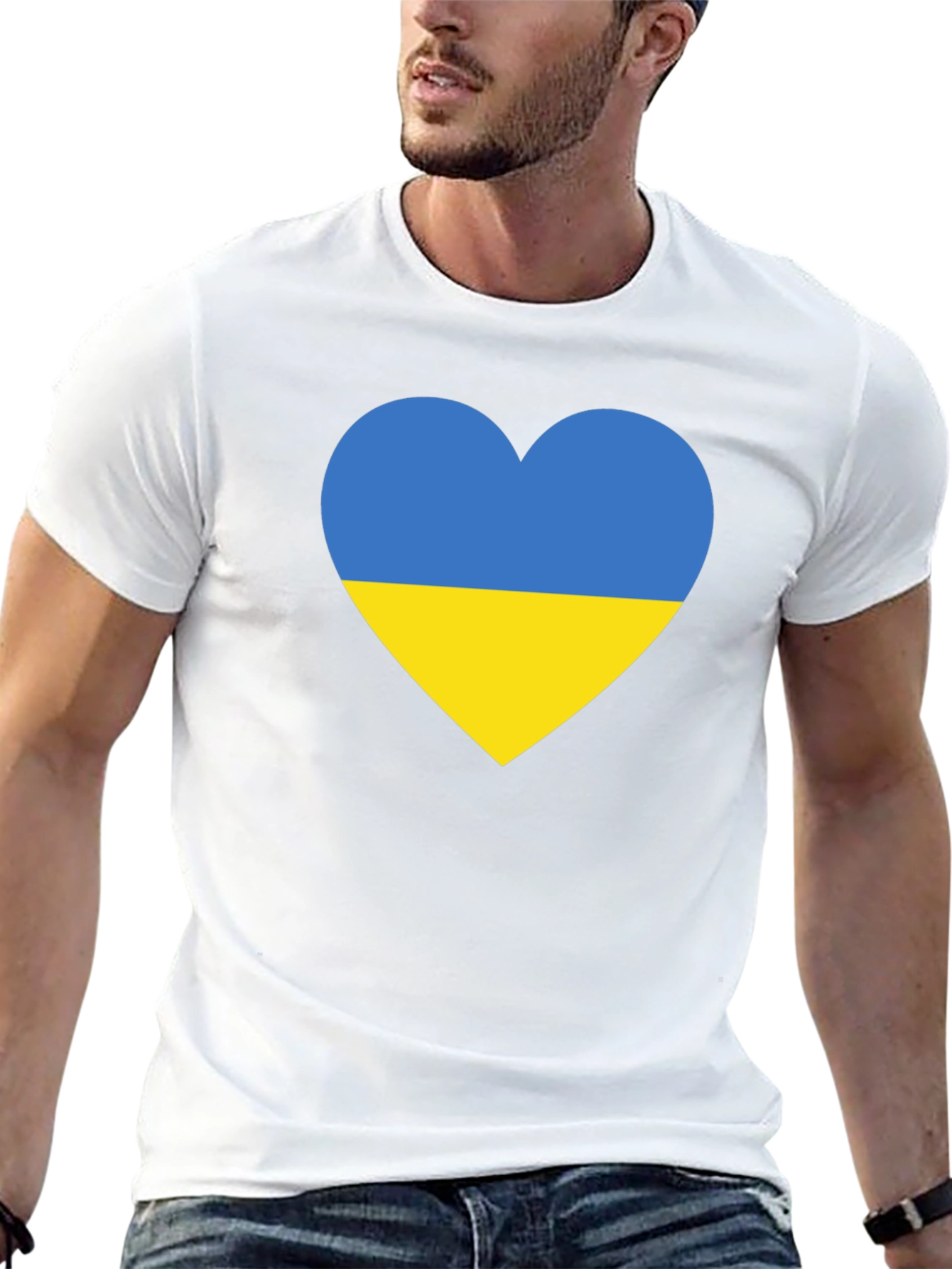 Ukraine Flag Heart T-Shirt