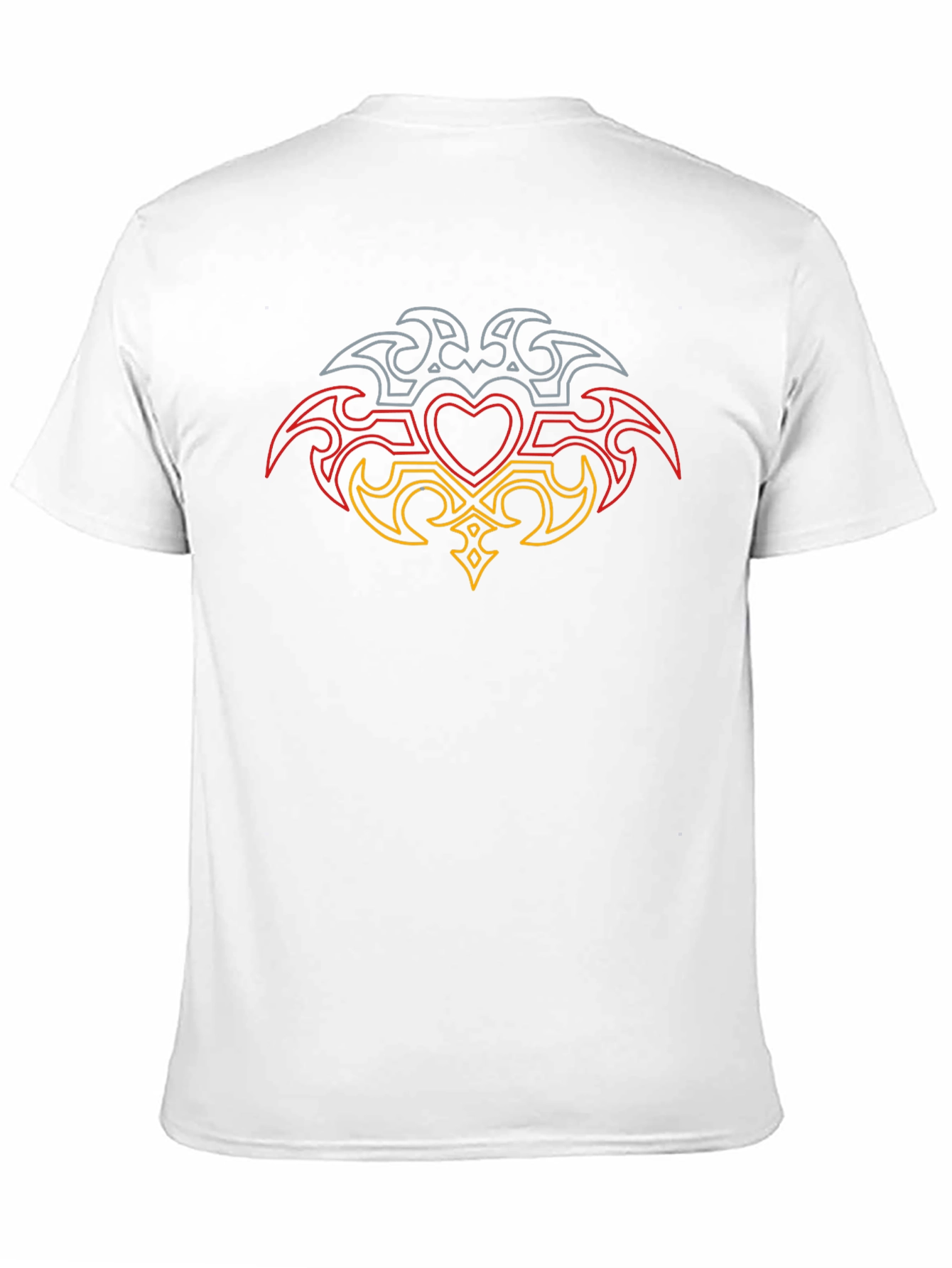 Tribal Heart Germany Flag Mens Black T-Shirt