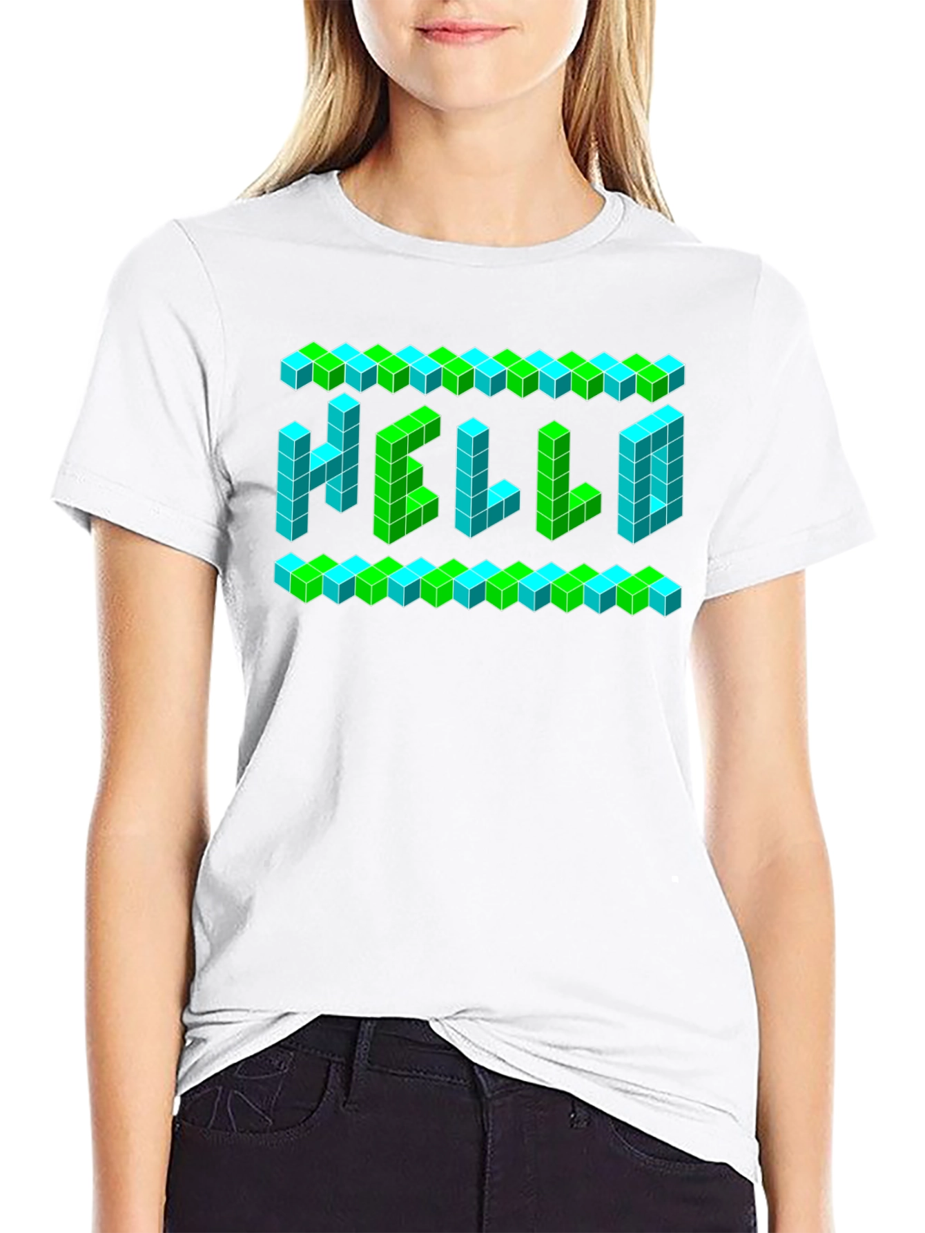 Pixel Hello T-Shirt - Retro Gaming Style