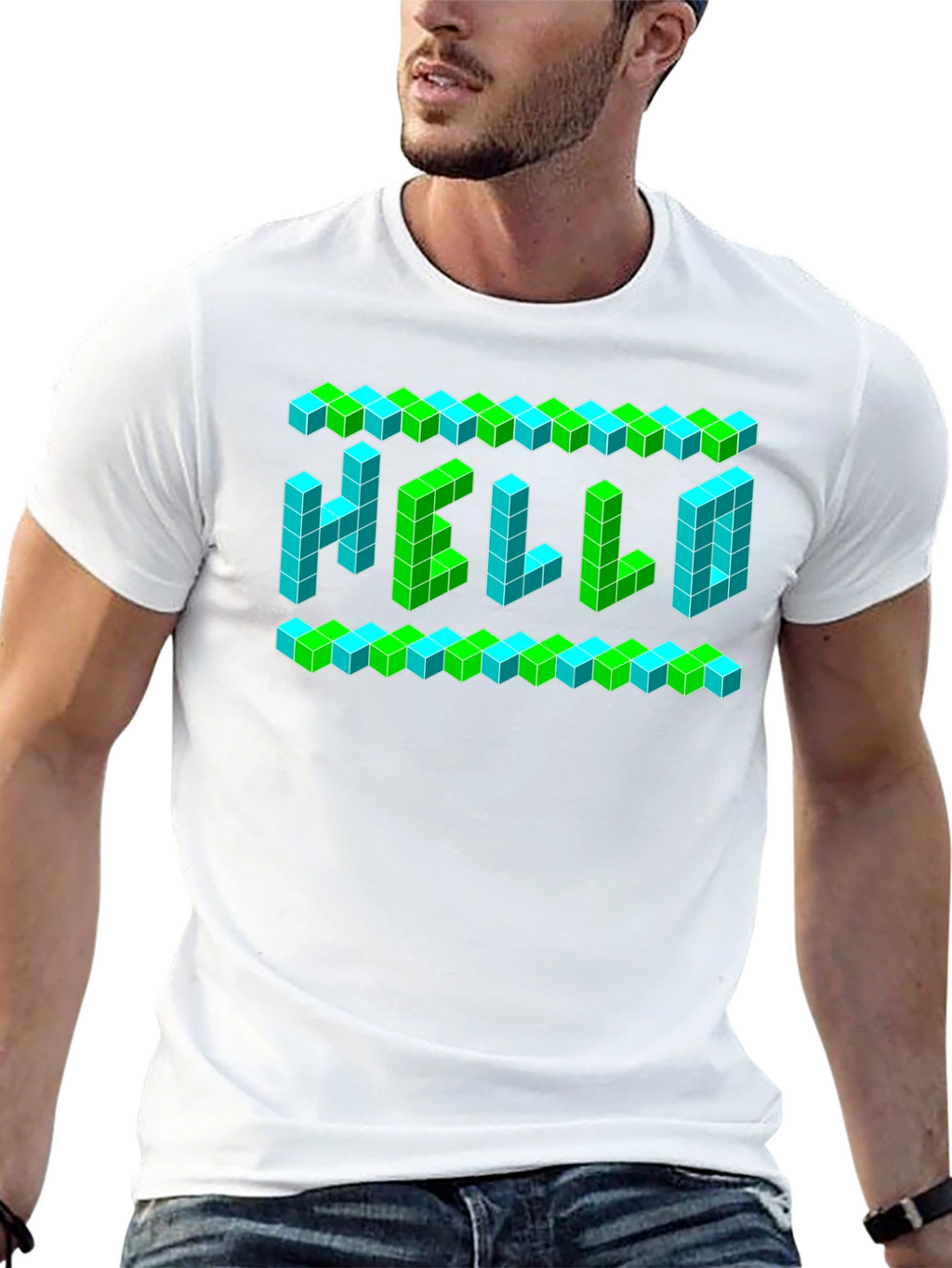 Pixel Hello T-Shirt - Retro Gaming Style