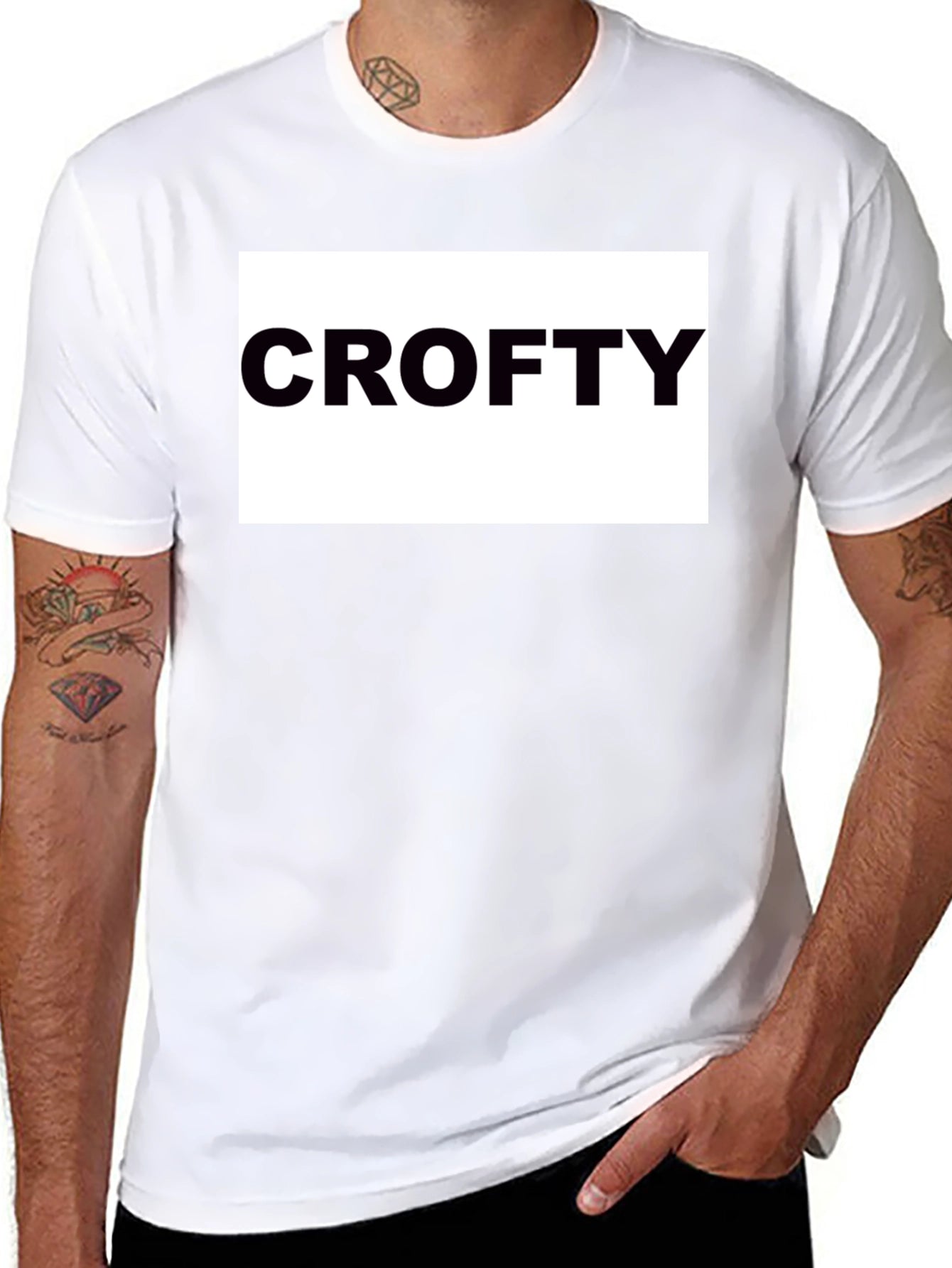 Crofty Black T-Shirt - Bold Statement Tee