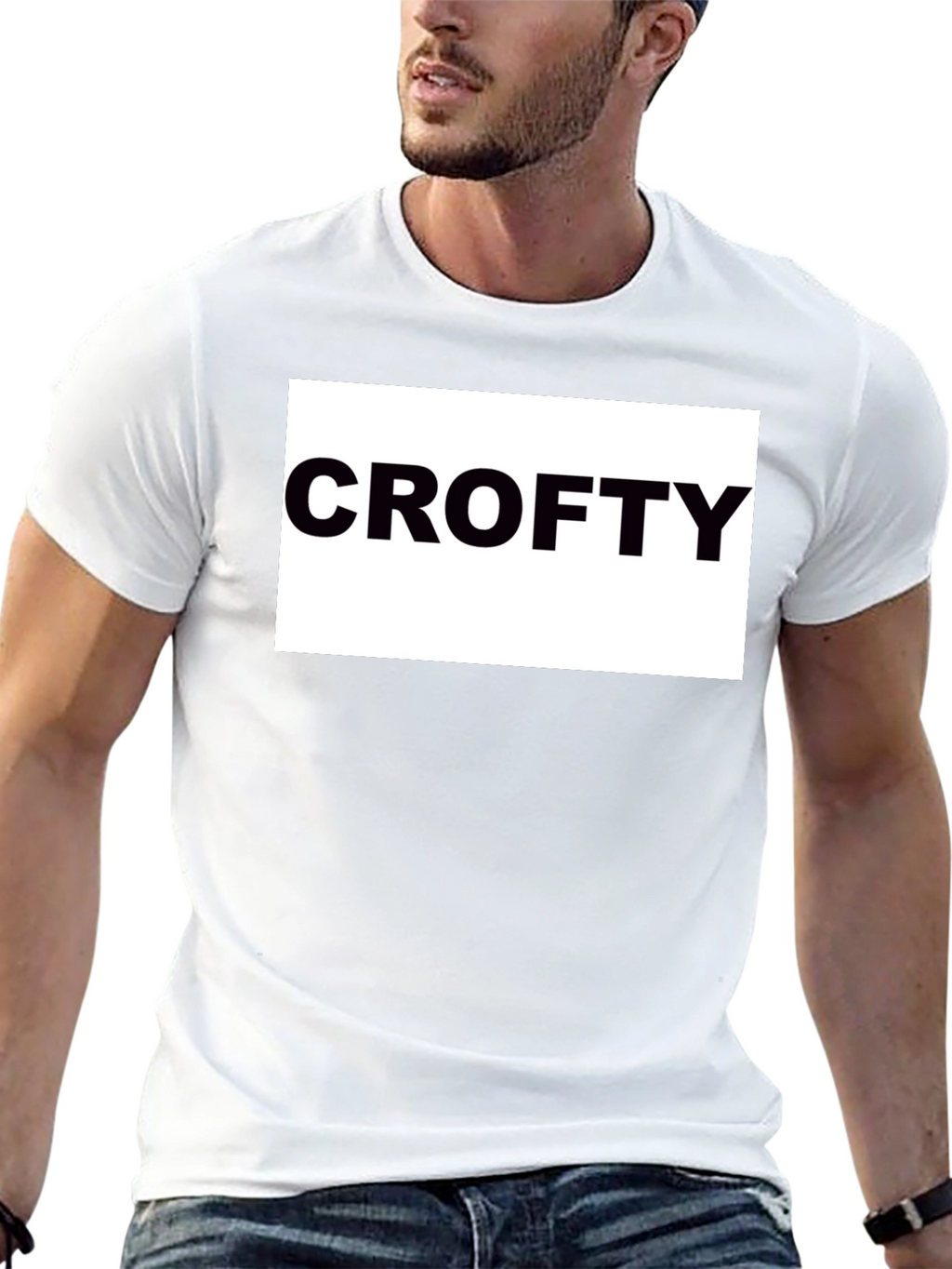 Crofty Black T-Shirt - Bold Statement Tee