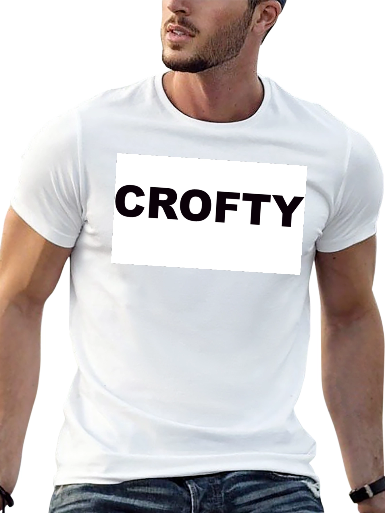 Crofty Black T-Shirt - Bold Statement Tee