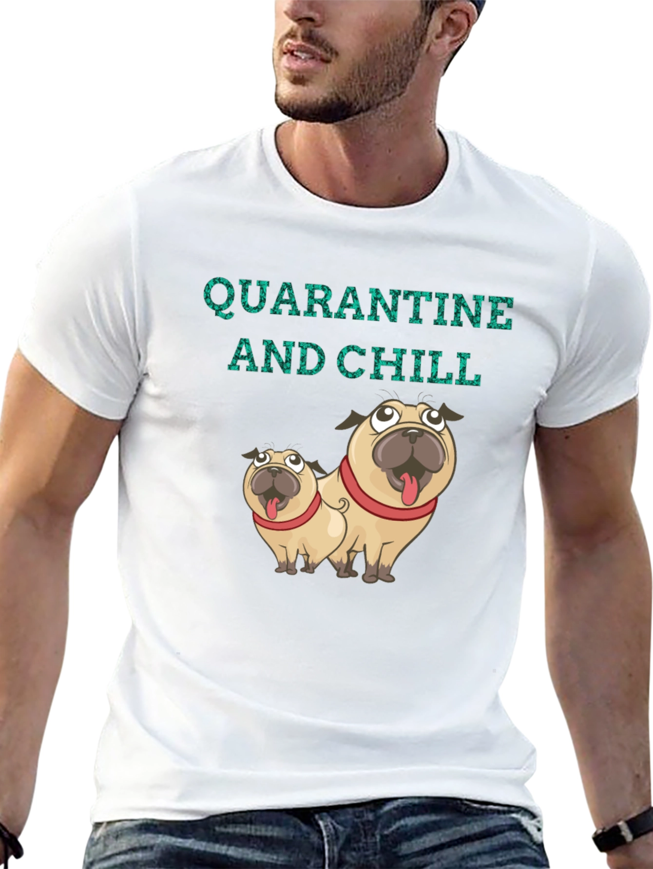 Quarantine & Chill Pug Graphic Tee