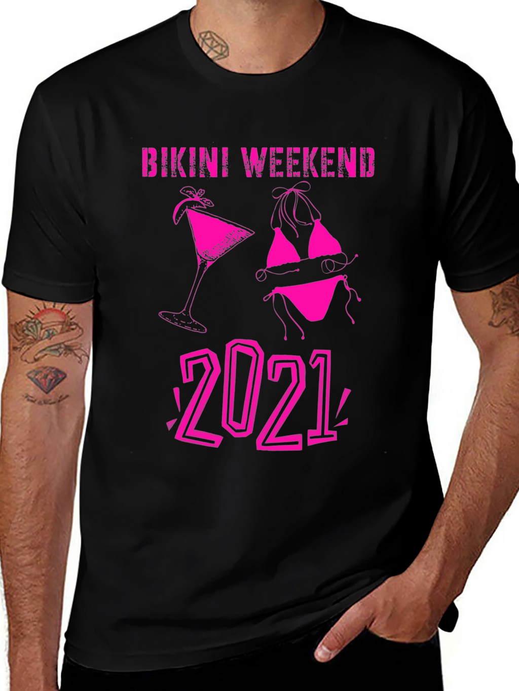 Bikini Weekend 2021 T-Shirt - Black