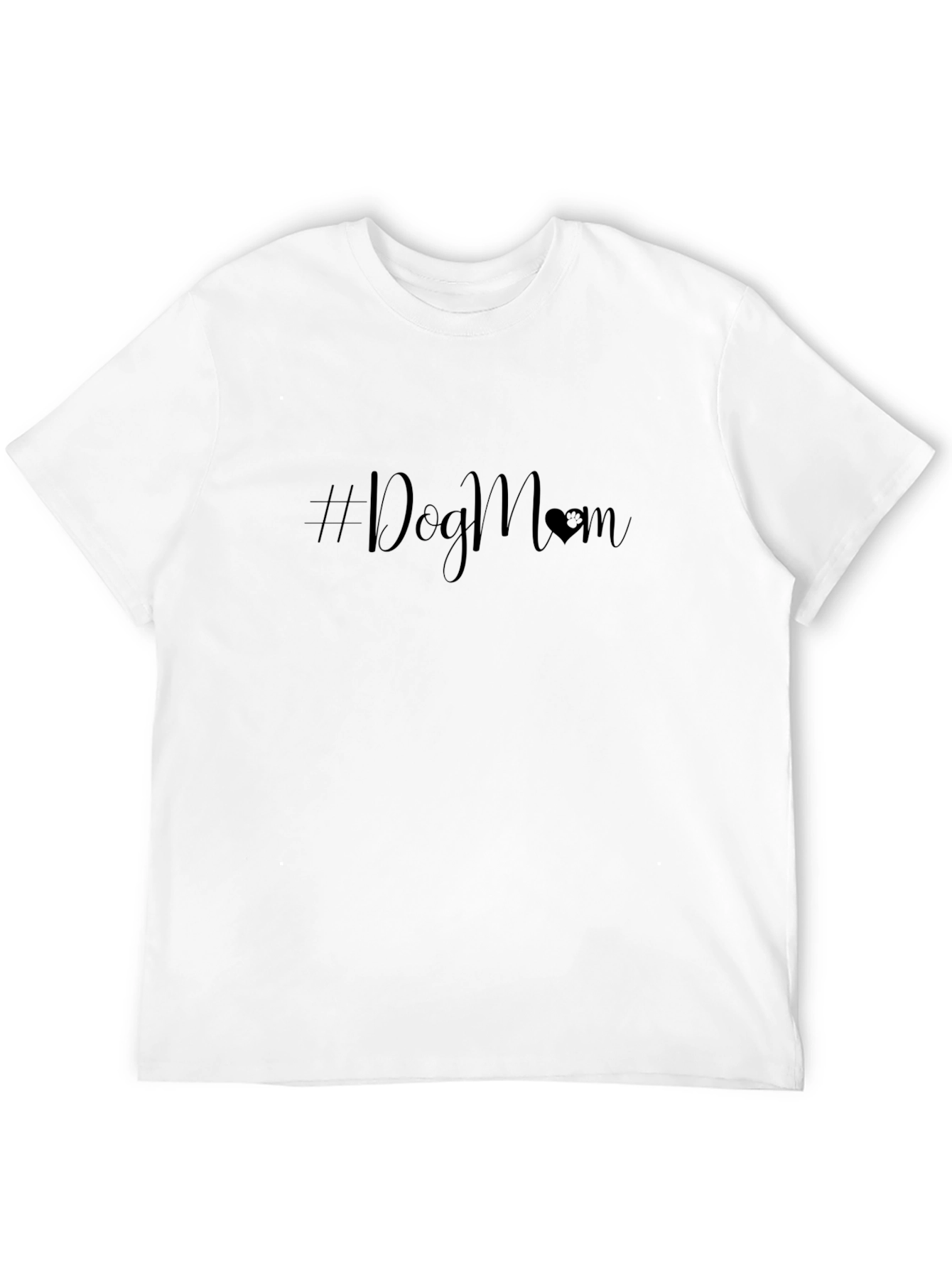 #DogMom Black T-Shirt - Stylish Dog Lover Apparel