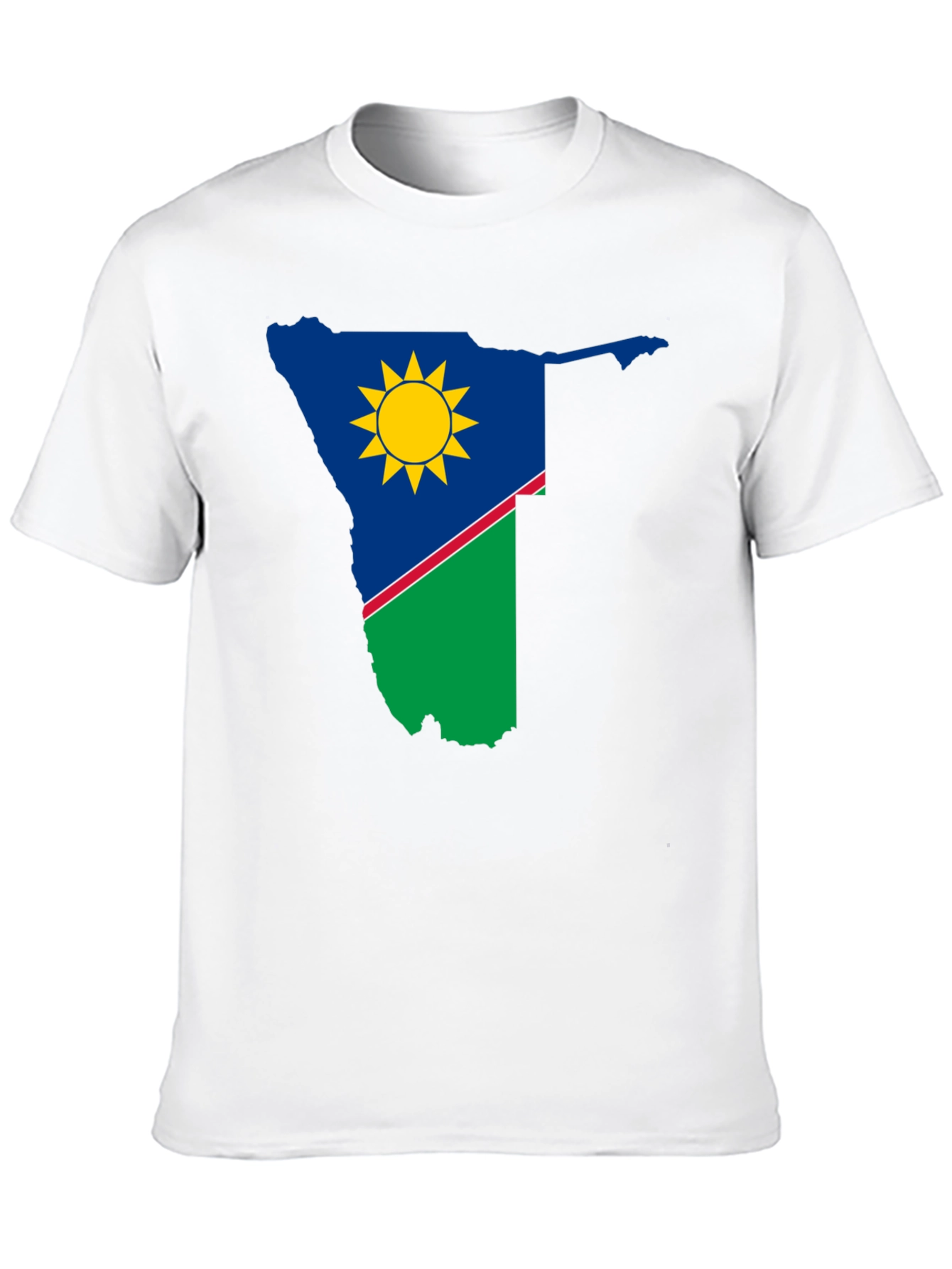 Namibia Flag Graphic T-Shirt - Black