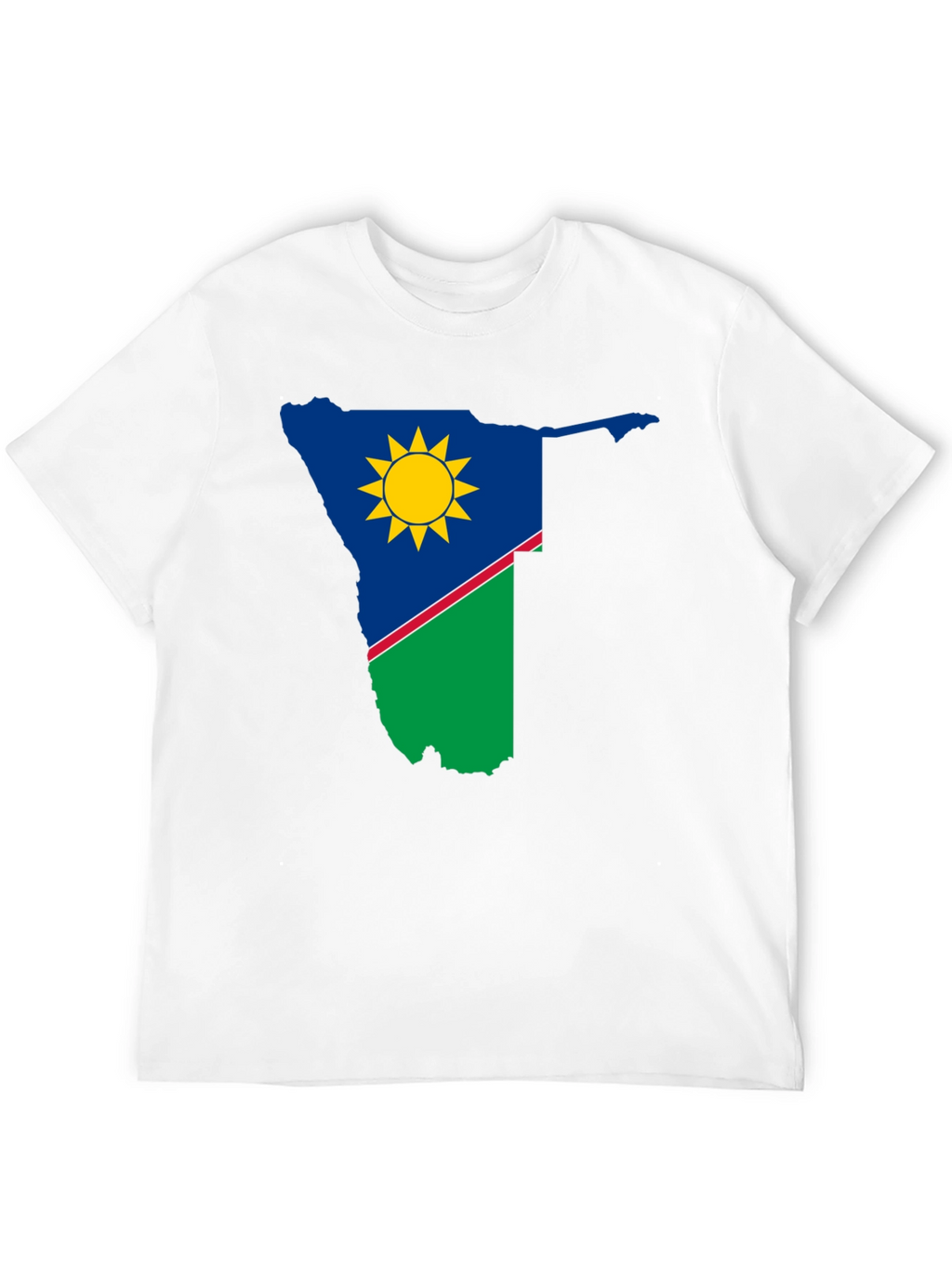 Namibia Flag Graphic T-Shirt - Black