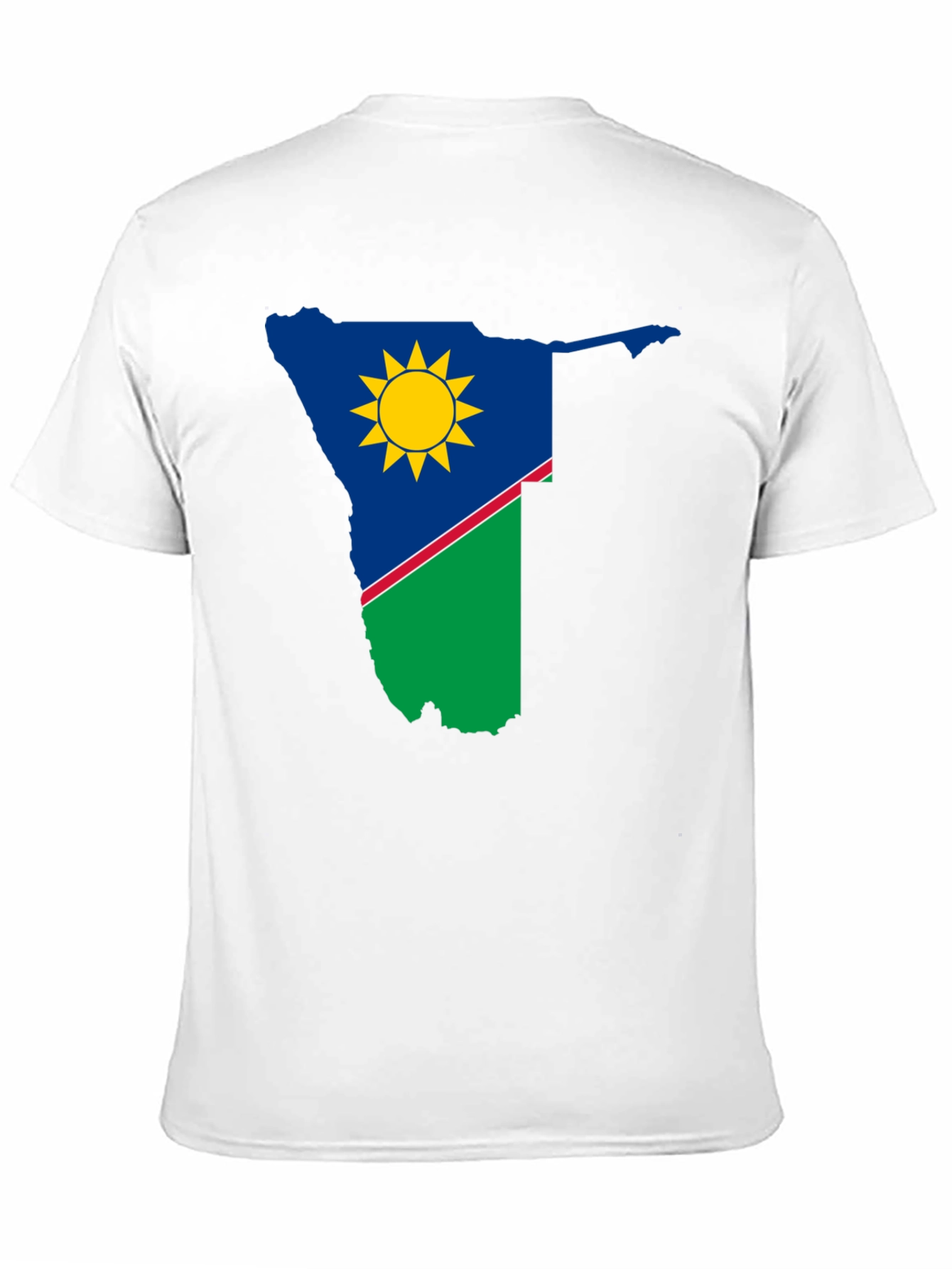 Namibia Flag Graphic T-Shirt - Black