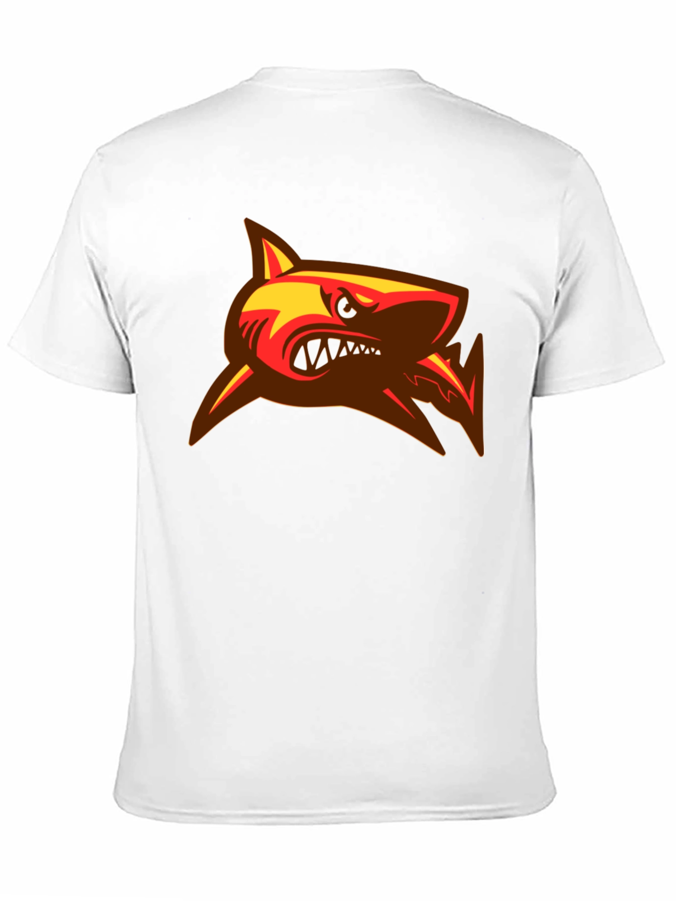 Mens Black T-Shirt with Shark Graphic