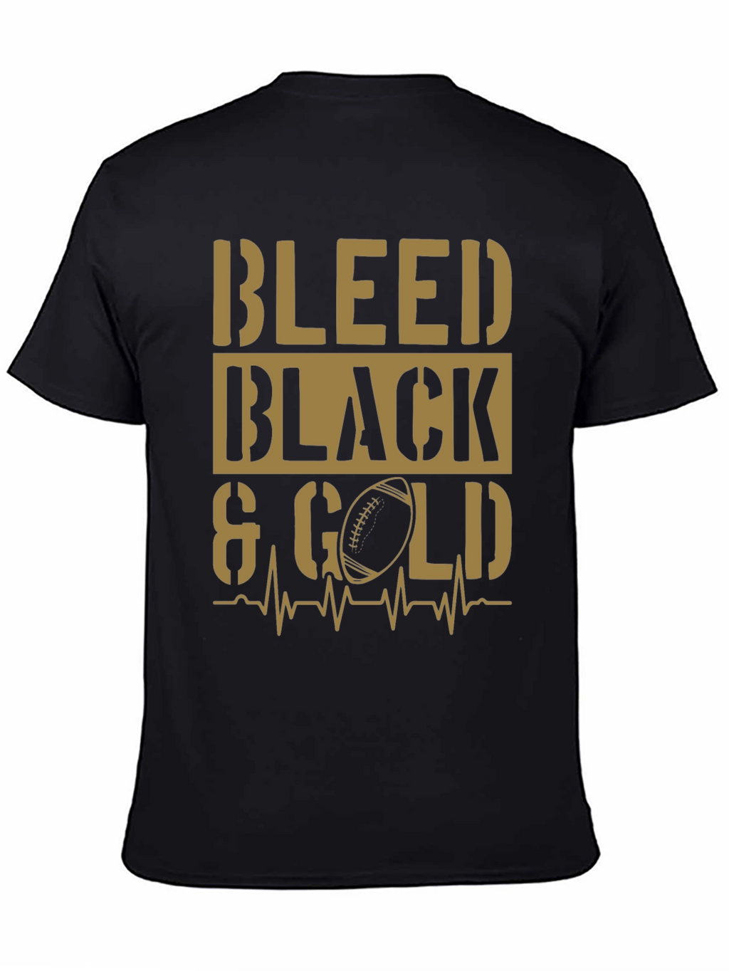 Bleed Black & Gold T-Shirt - Football Fan Apparel