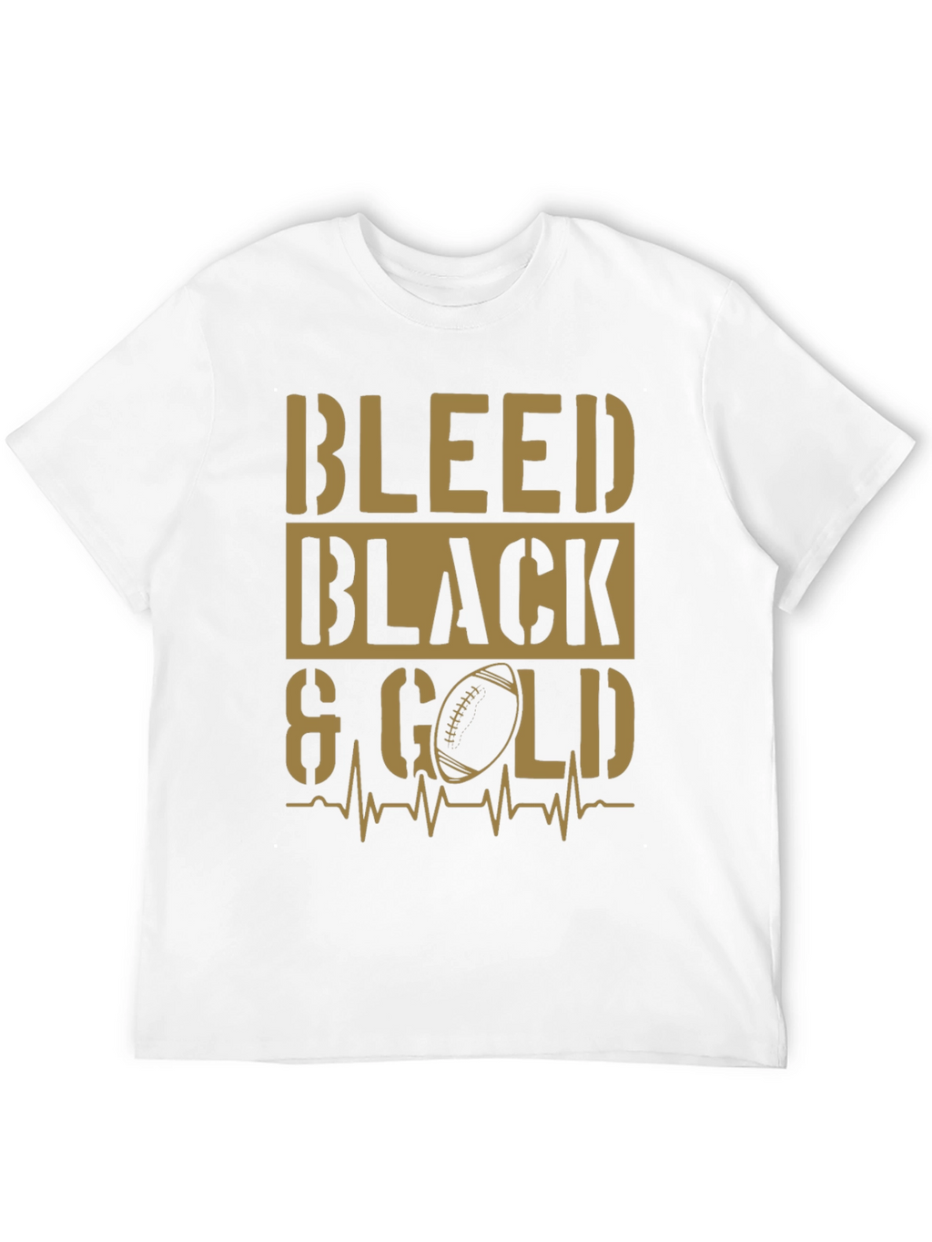 Bleed Black & Gold T-Shirt - Football Fan Apparel