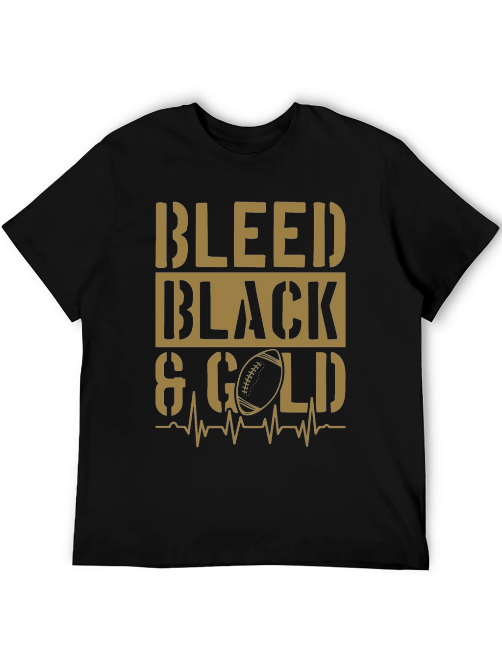 Bleed Black & Gold T-Shirt - Football Fan Apparel