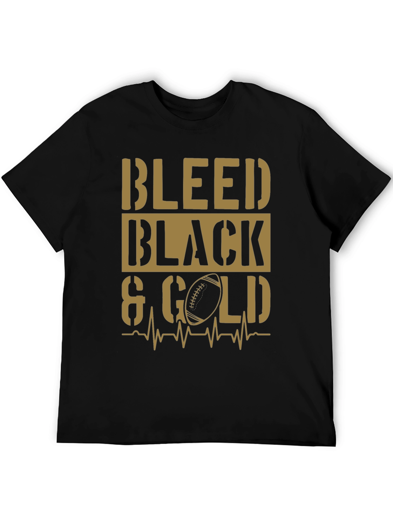Bleed Black & Gold T-Shirt - Football Fan Apparel