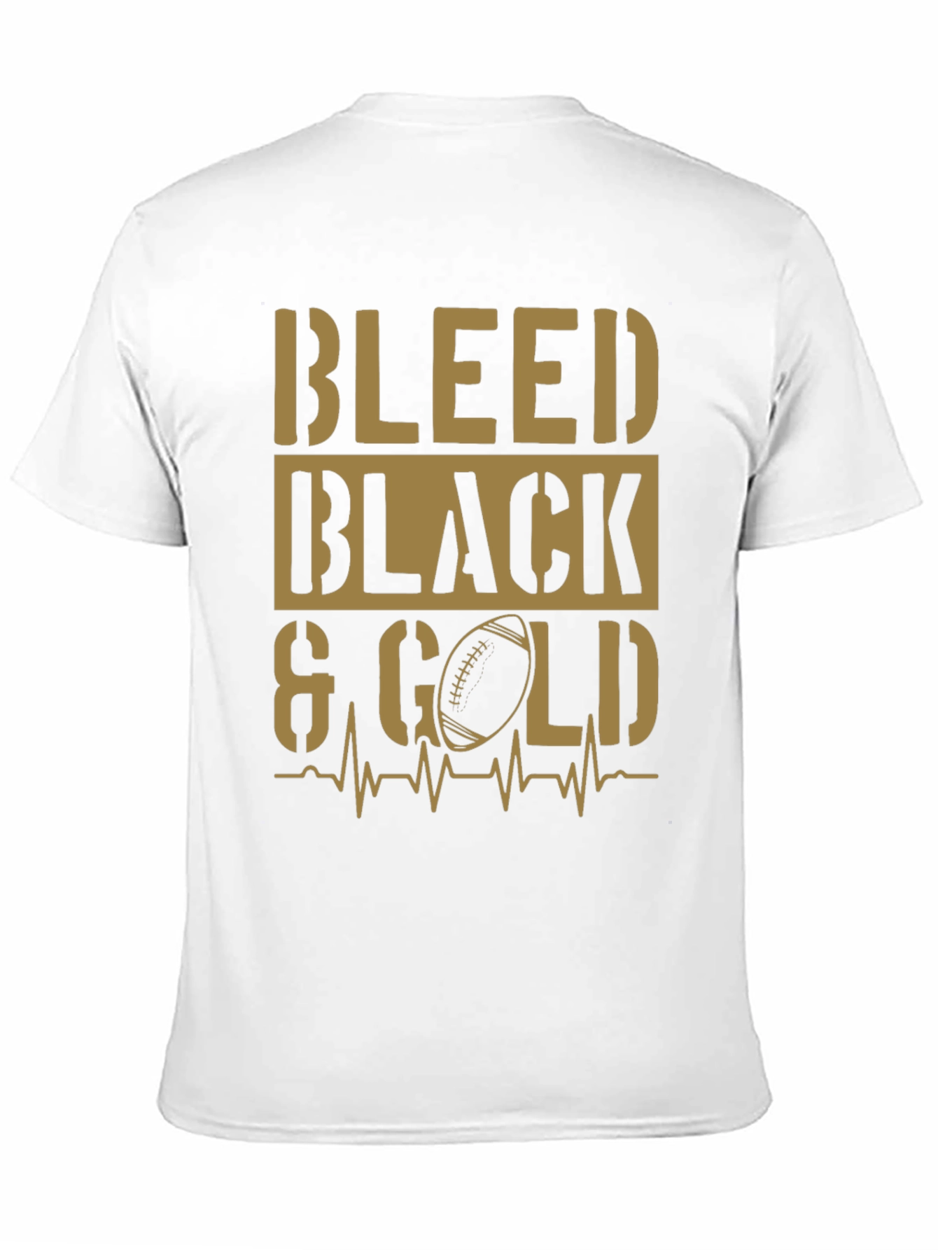 Bleed Black & Gold T-Shirt - Football Fan Apparel