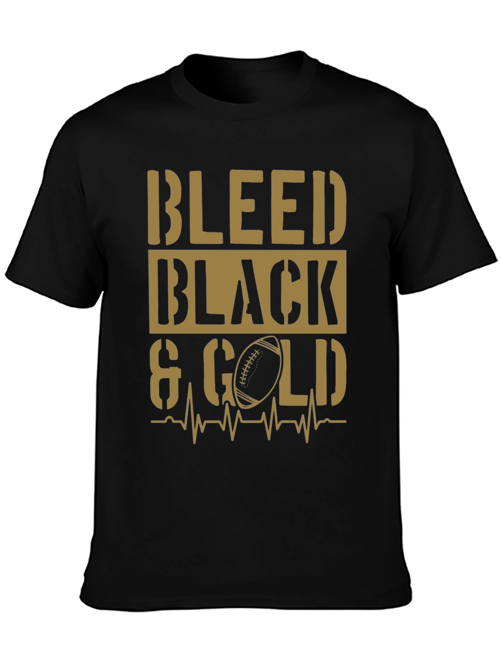 Bleed Black & Gold T-Shirt - Football Fan Apparel