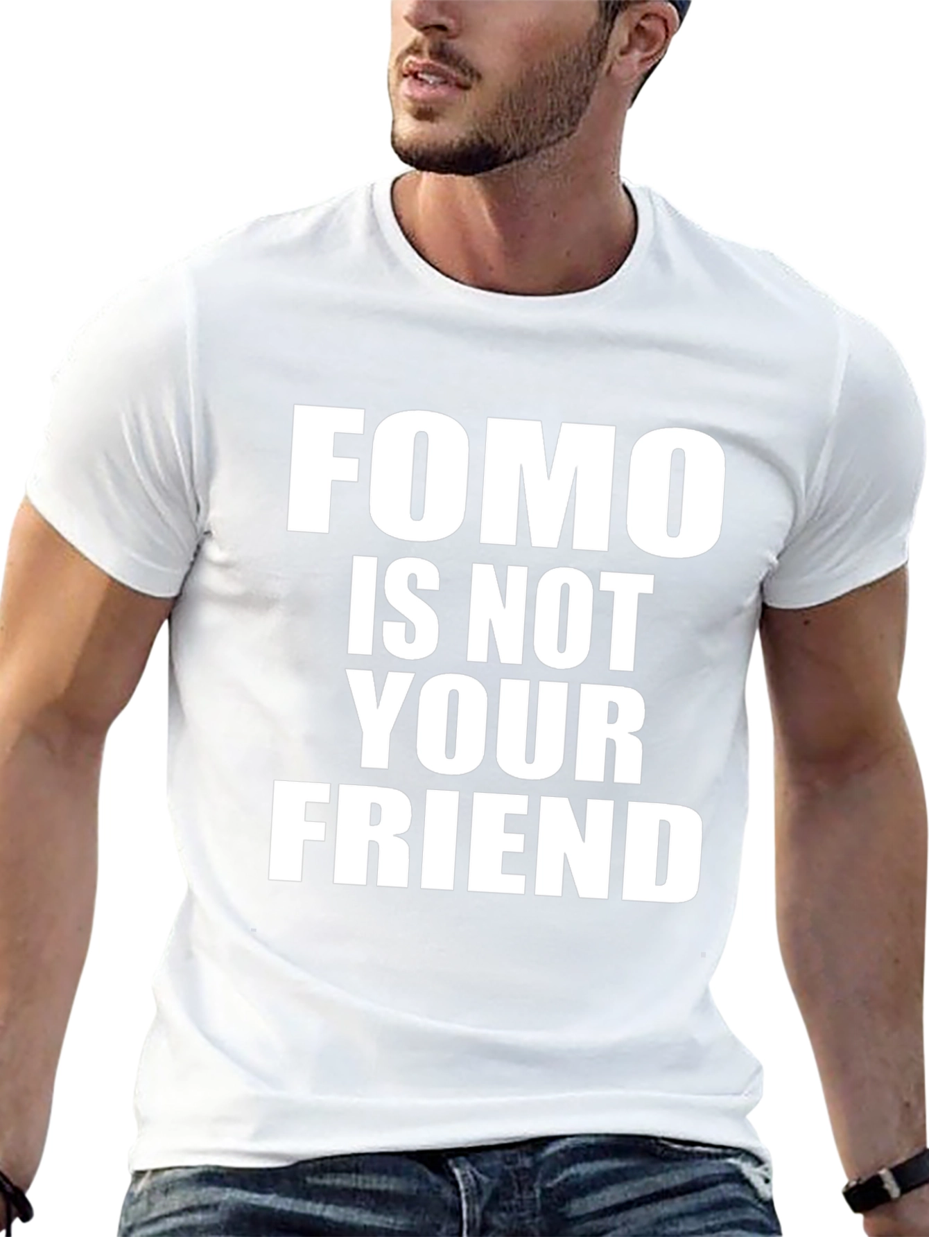 FOMO Is Not Your Friend Graphic T-Shirt - Black