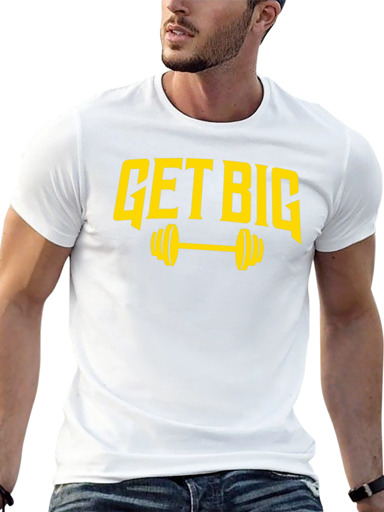 Get Big Weightlifting T-Shirt Gym Motivation