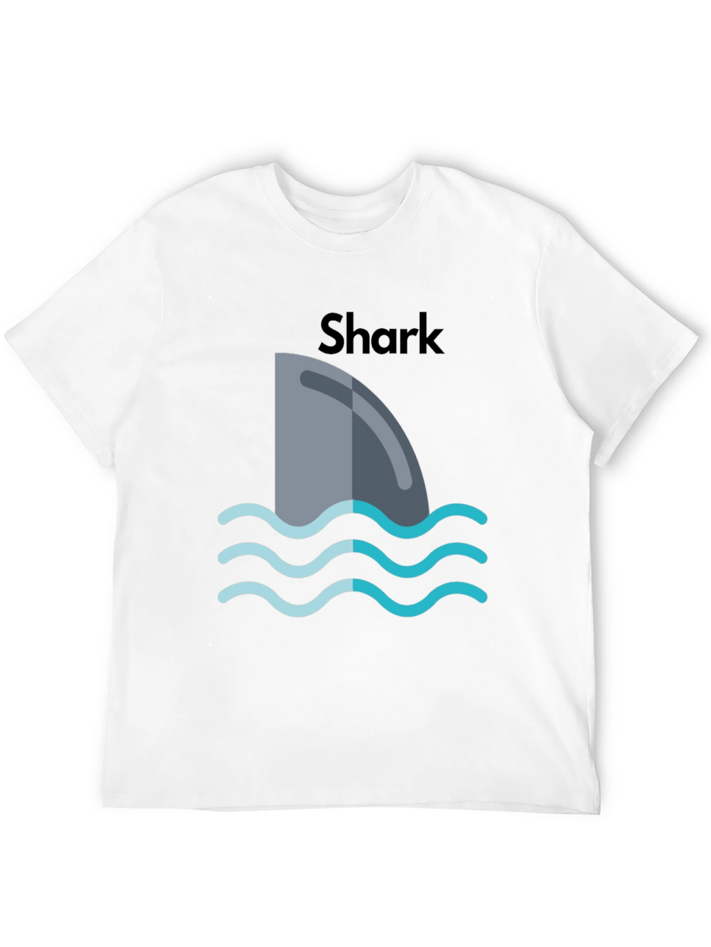 Shark Fin Graphic Black T-Shirt