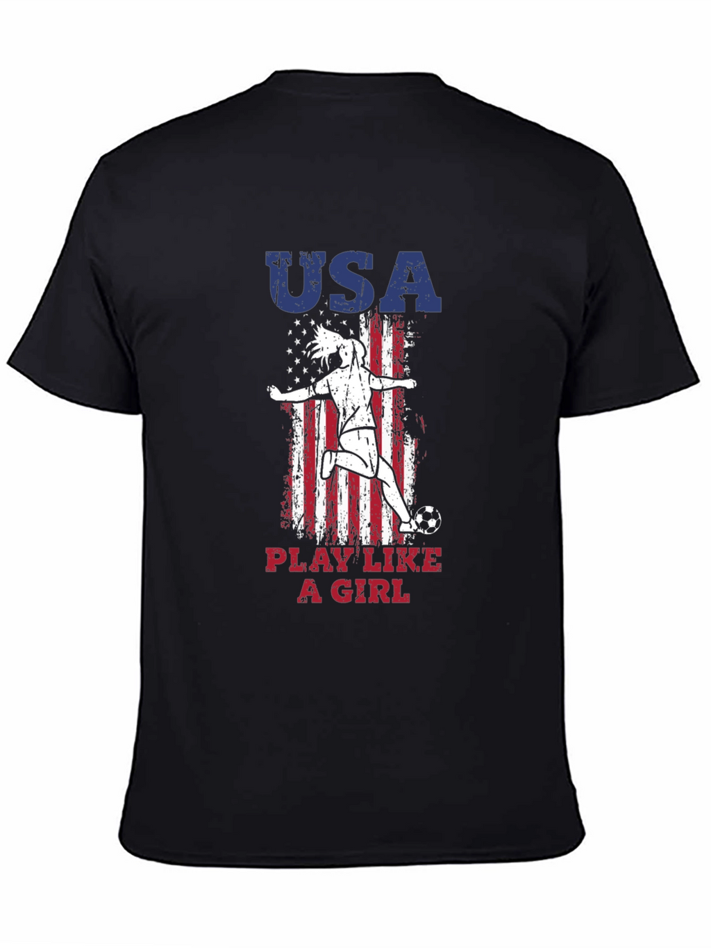 USA Play Like a Girl Soccer T-Shirt