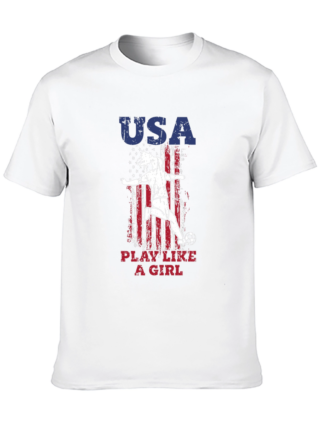 USA Play Like a Girl Soccer T-Shirt