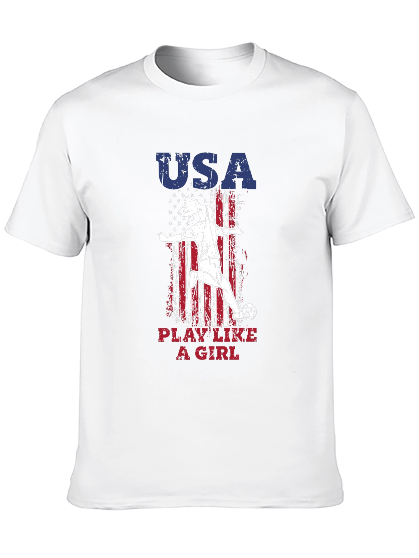 USA Play Like a Girl Soccer T-Shirt