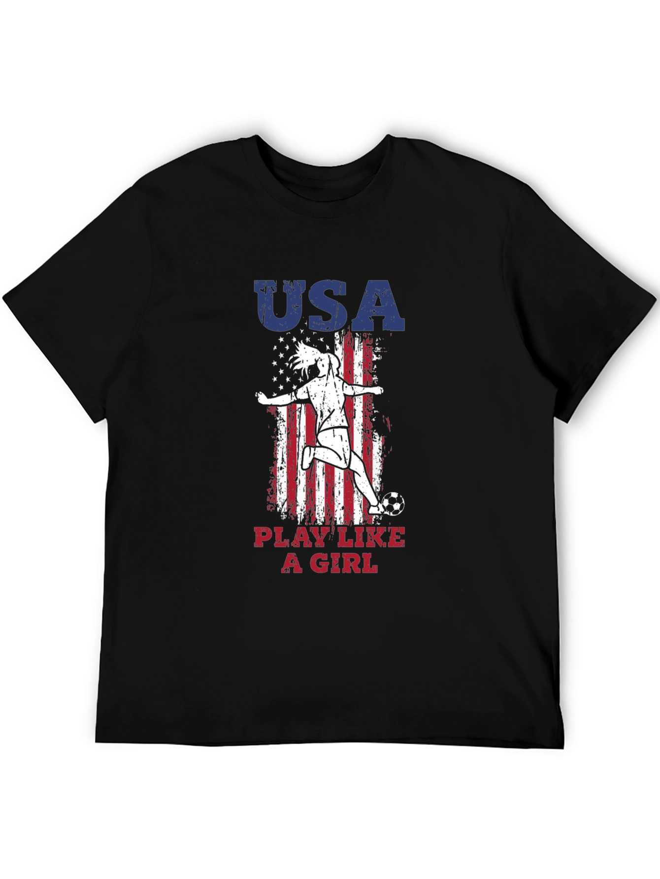 USA Play Like a Girl Soccer T-Shirt