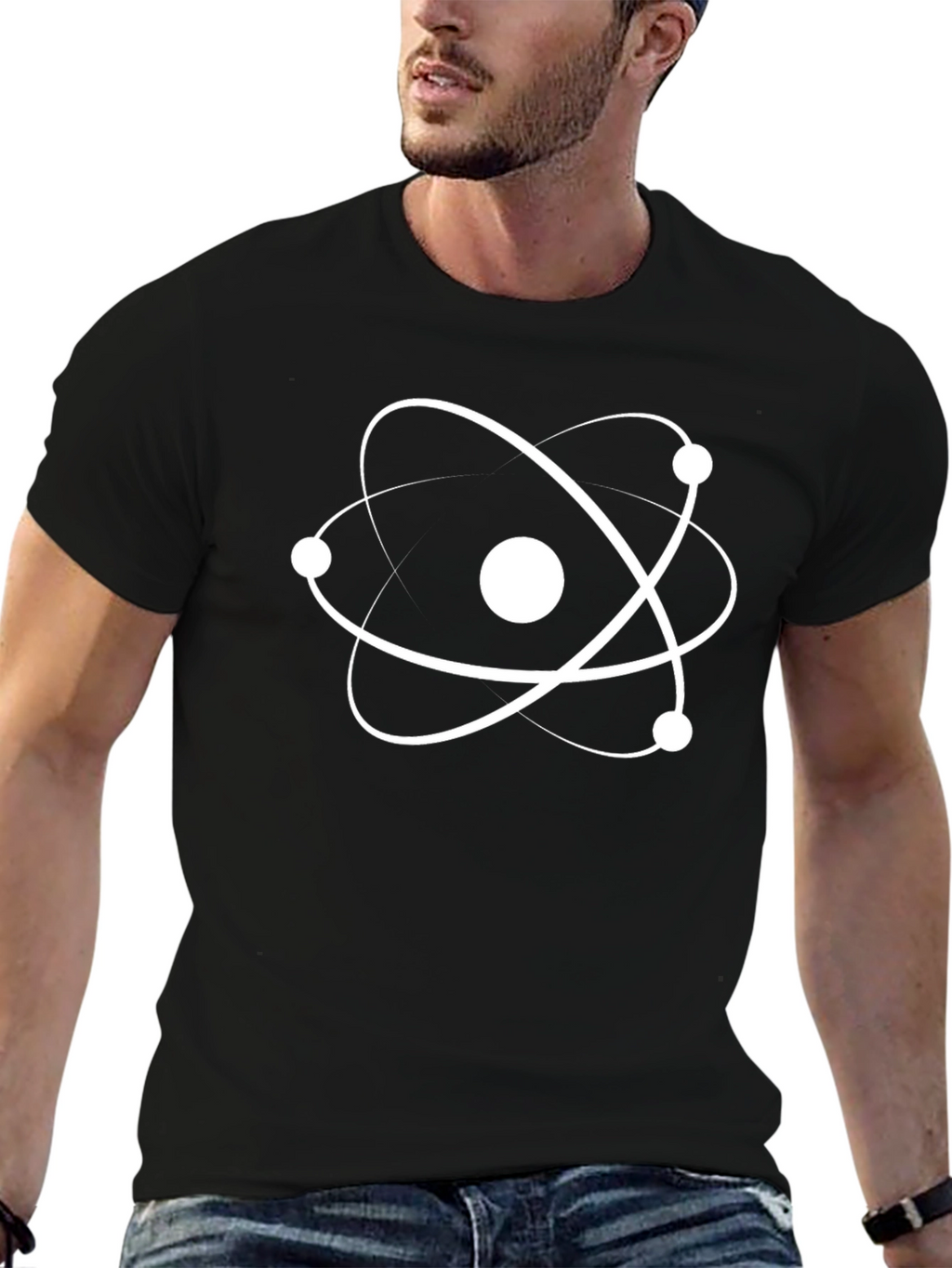 Atom Graphic Black T-Shirt