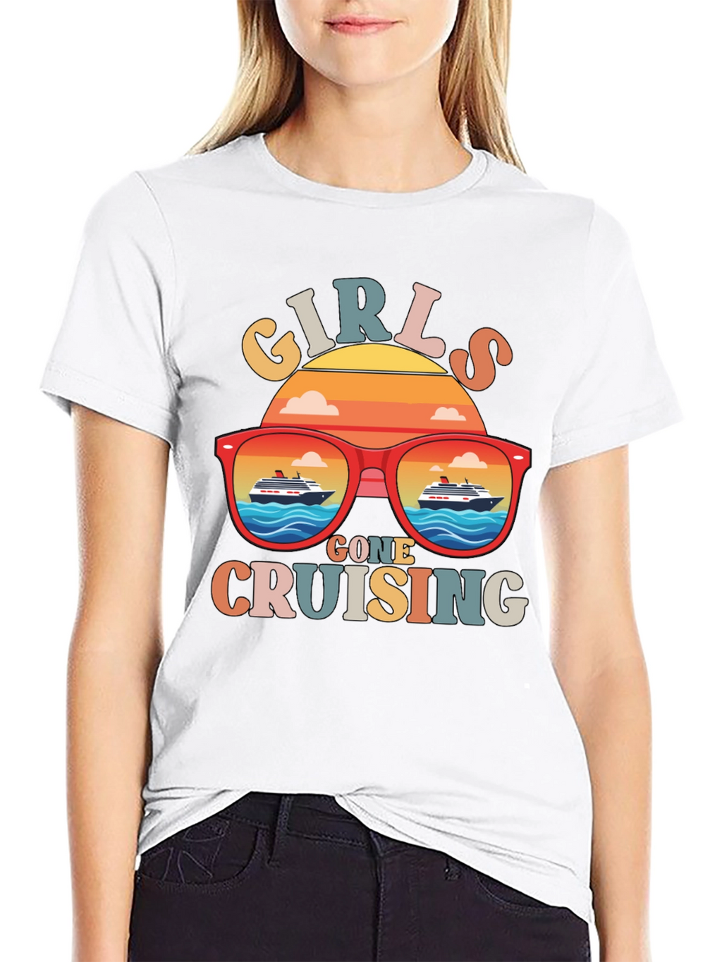 Girls Gone Cruising T-Shirt Retro Cruise Vacation Tee
