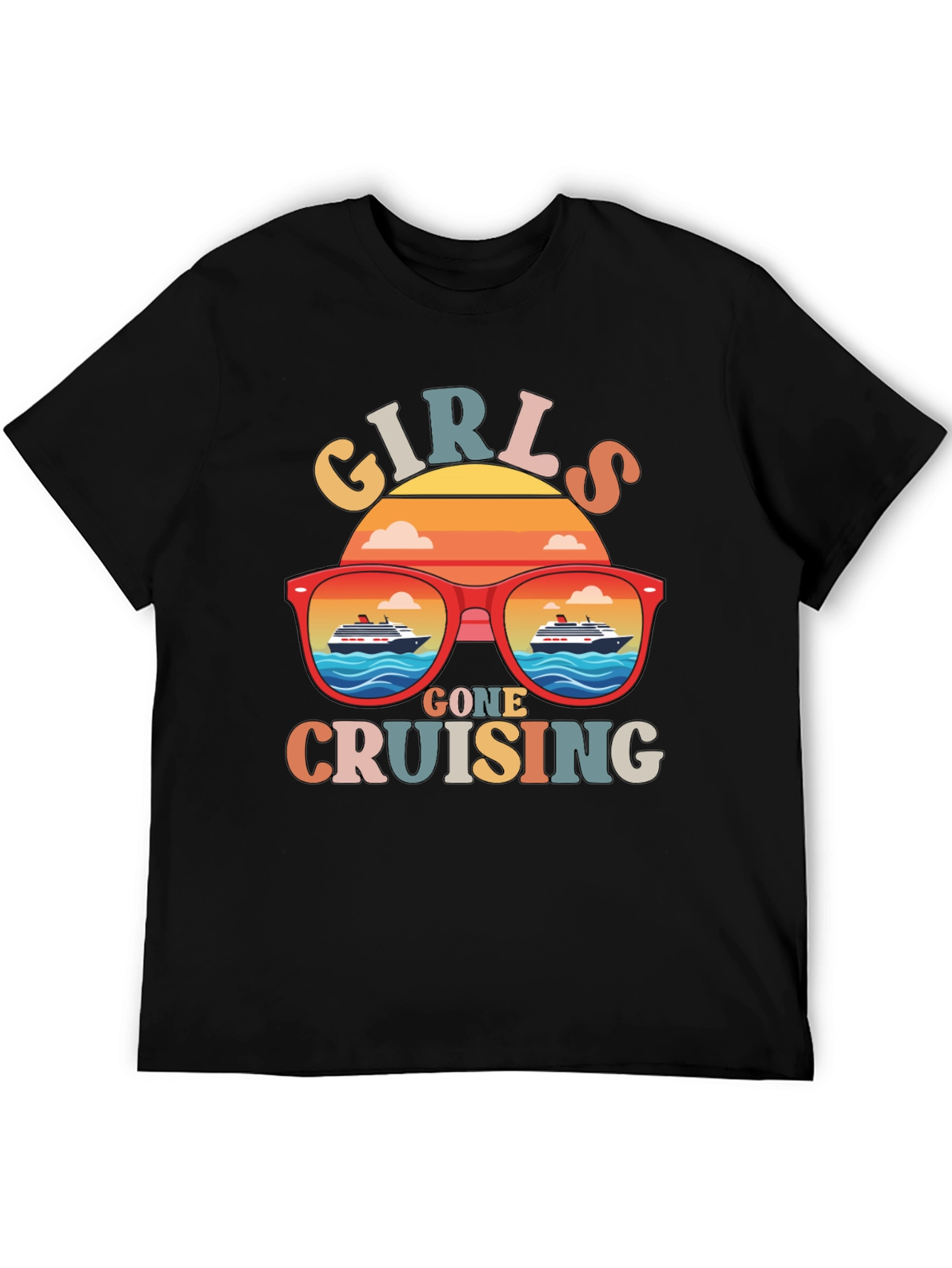 Girls Gone Cruising T-Shirt Retro Cruise Vacation Tee