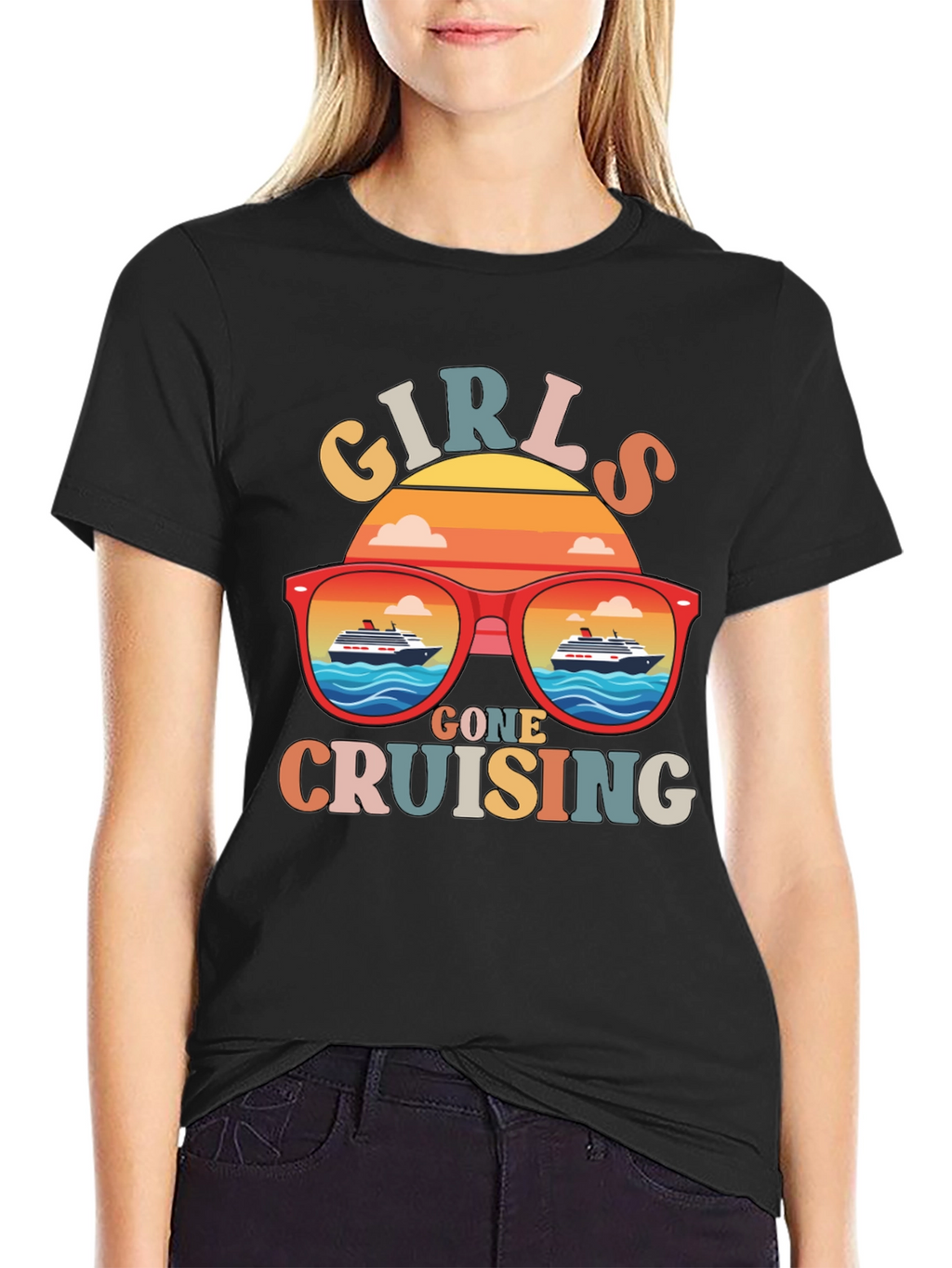 Girls Gone Cruising T-Shirt Retro Cruise Vacation Tee