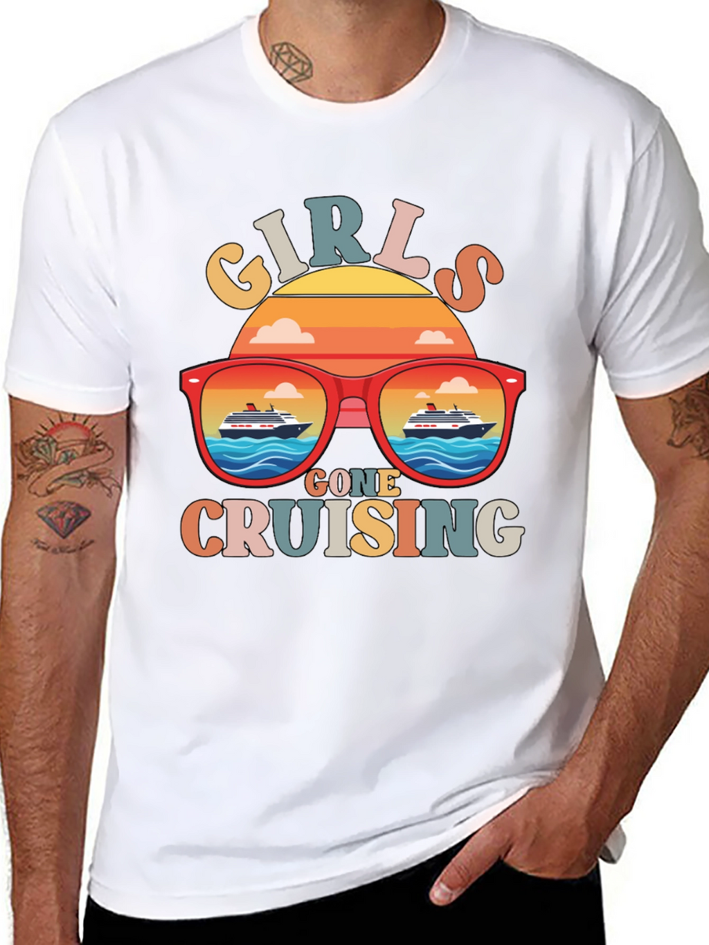 Girls Gone Cruising T-Shirt Retro Cruise Vacation Tee