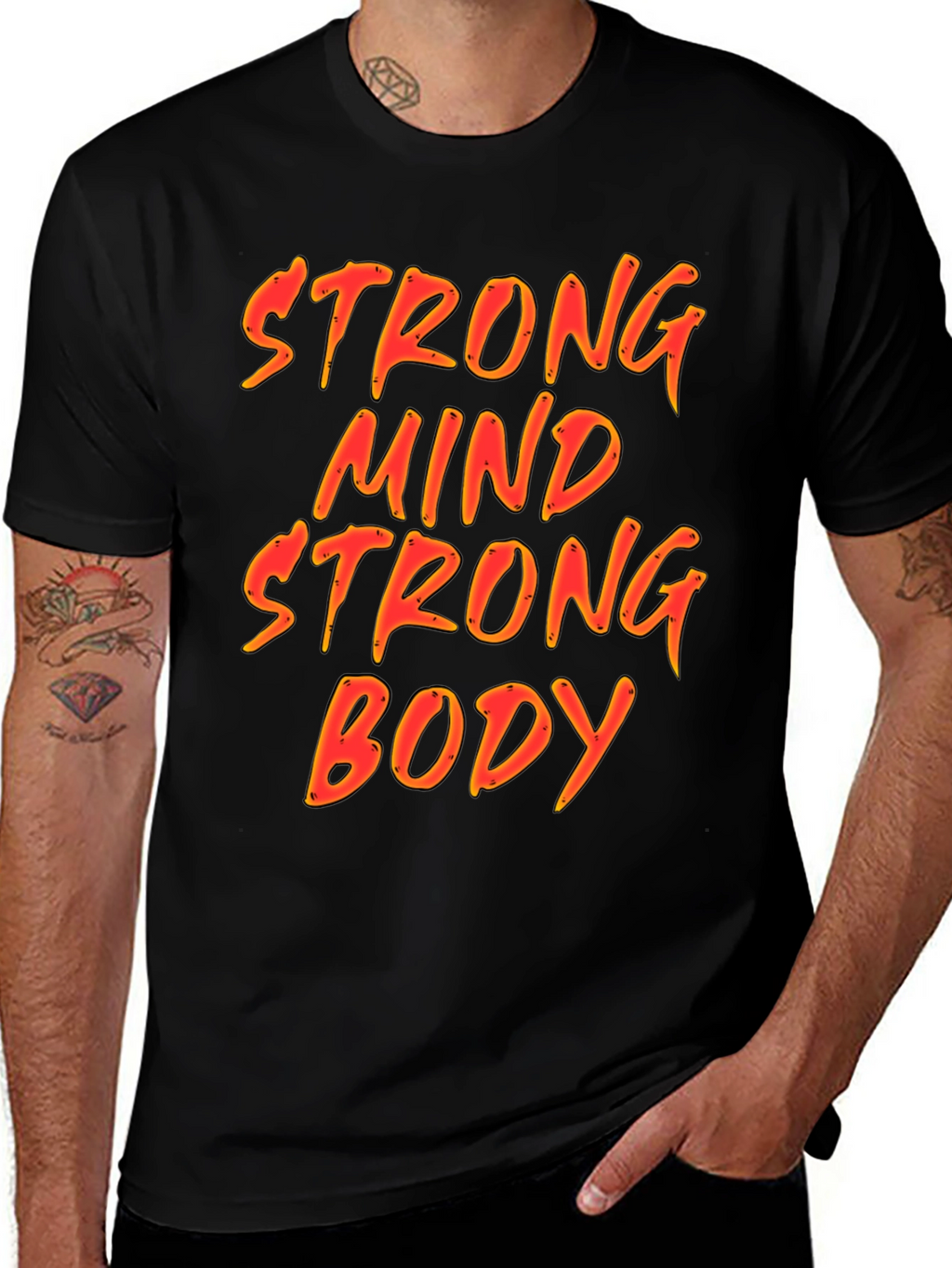 Strong Mind Strong Body Graphic T-Shirt